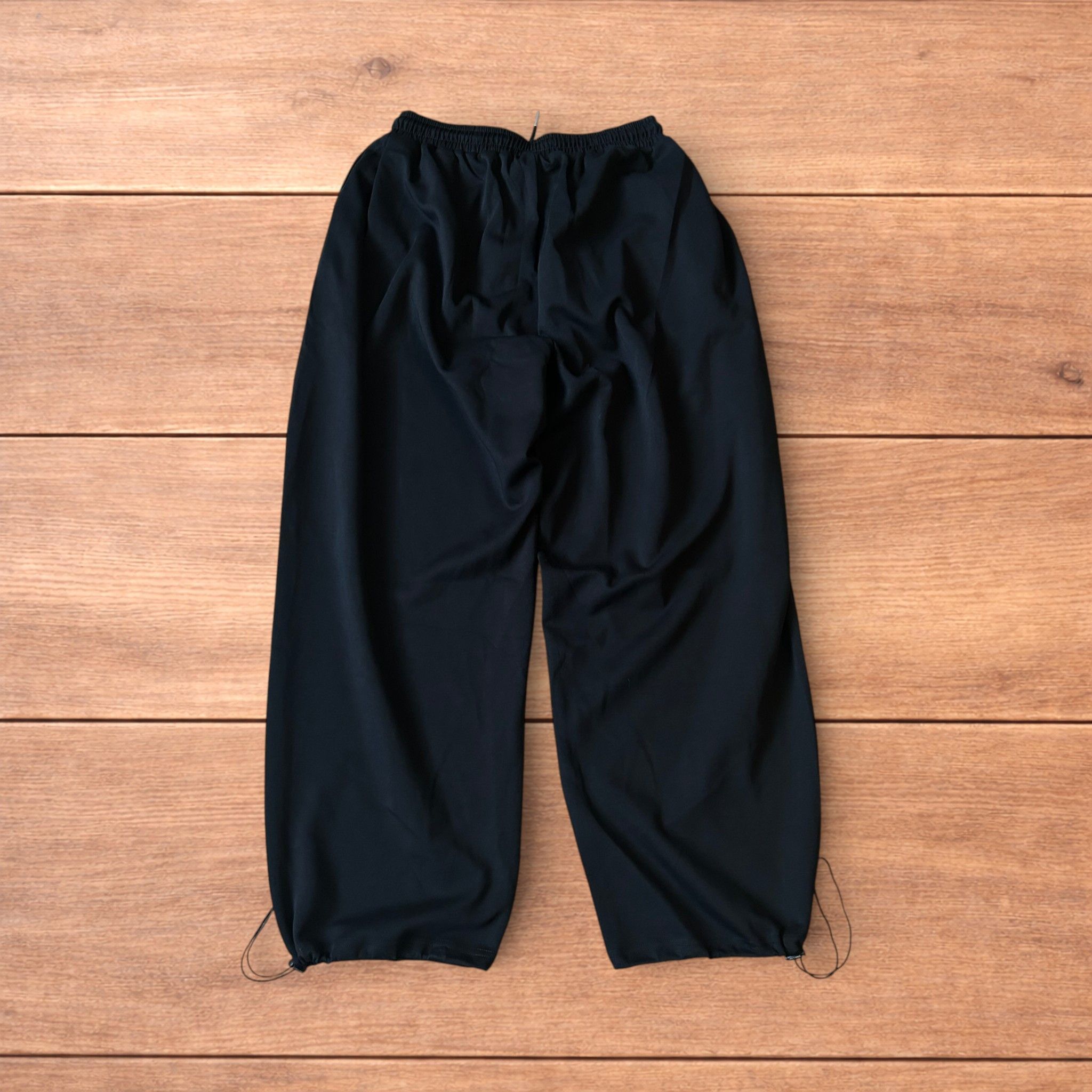 Japanese Brand Insane Korean super baggy wide leg joggers in black. Size US 36 / EU 52 - 2 Thumbnail