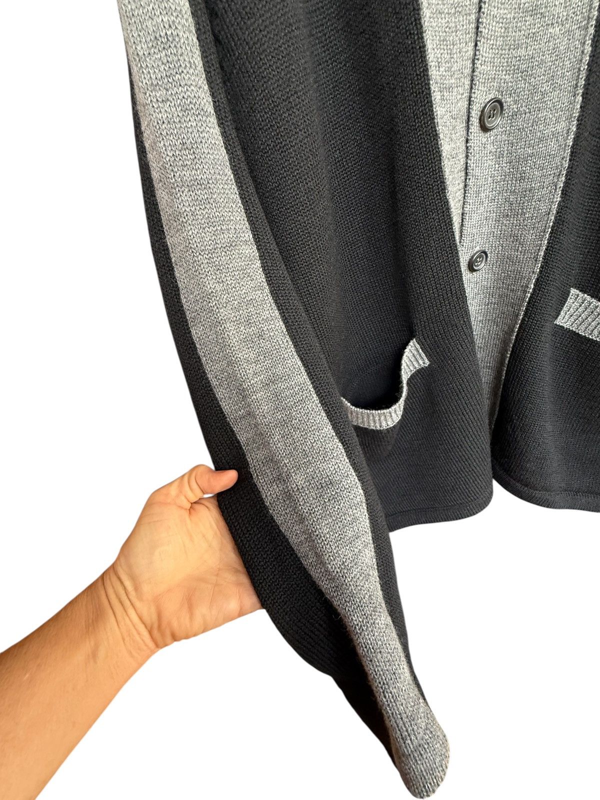 Yohji Yamamoto Vintage Y’s Yohji Yamamoto grey and black cardigan M Size US M / EU 48-50 / 2 - 5 Thumbnail