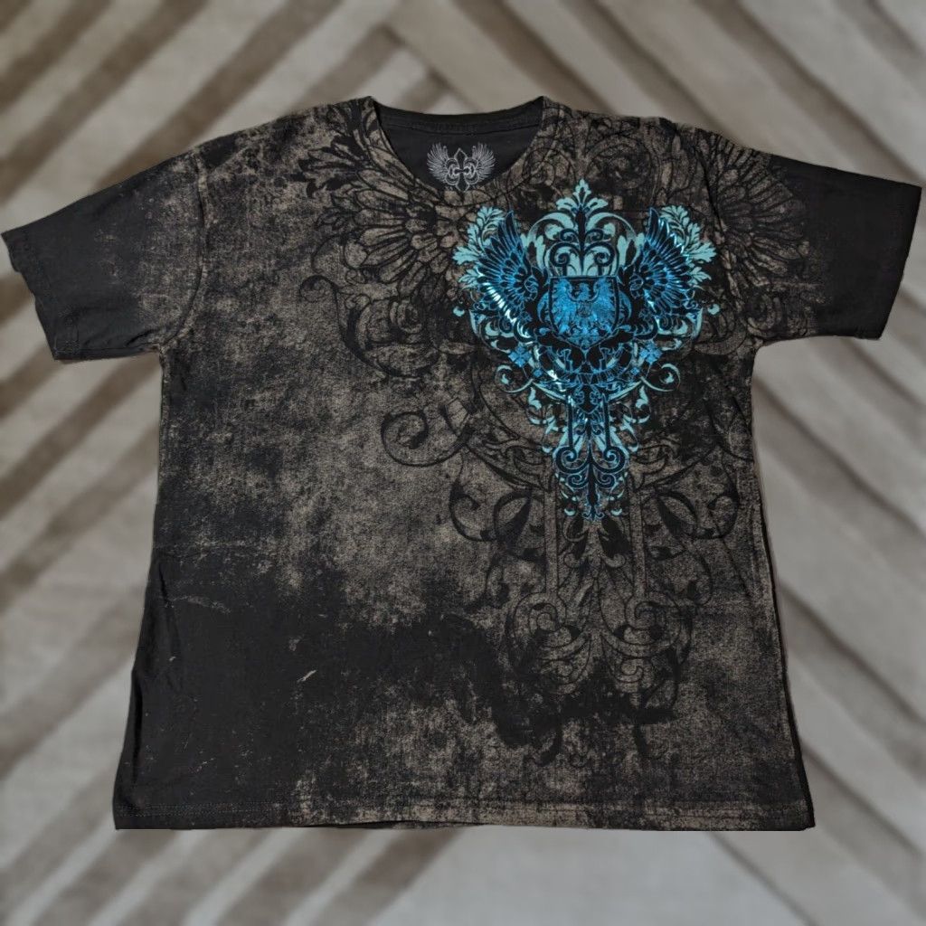 Affliction XZAVIER UNLIMITED Men T-Shirt XL Black Cotton MMA AFFLICTION STYLE Y2K EUC Size US XL / EU 56 / 4 - 1 Thumbnail