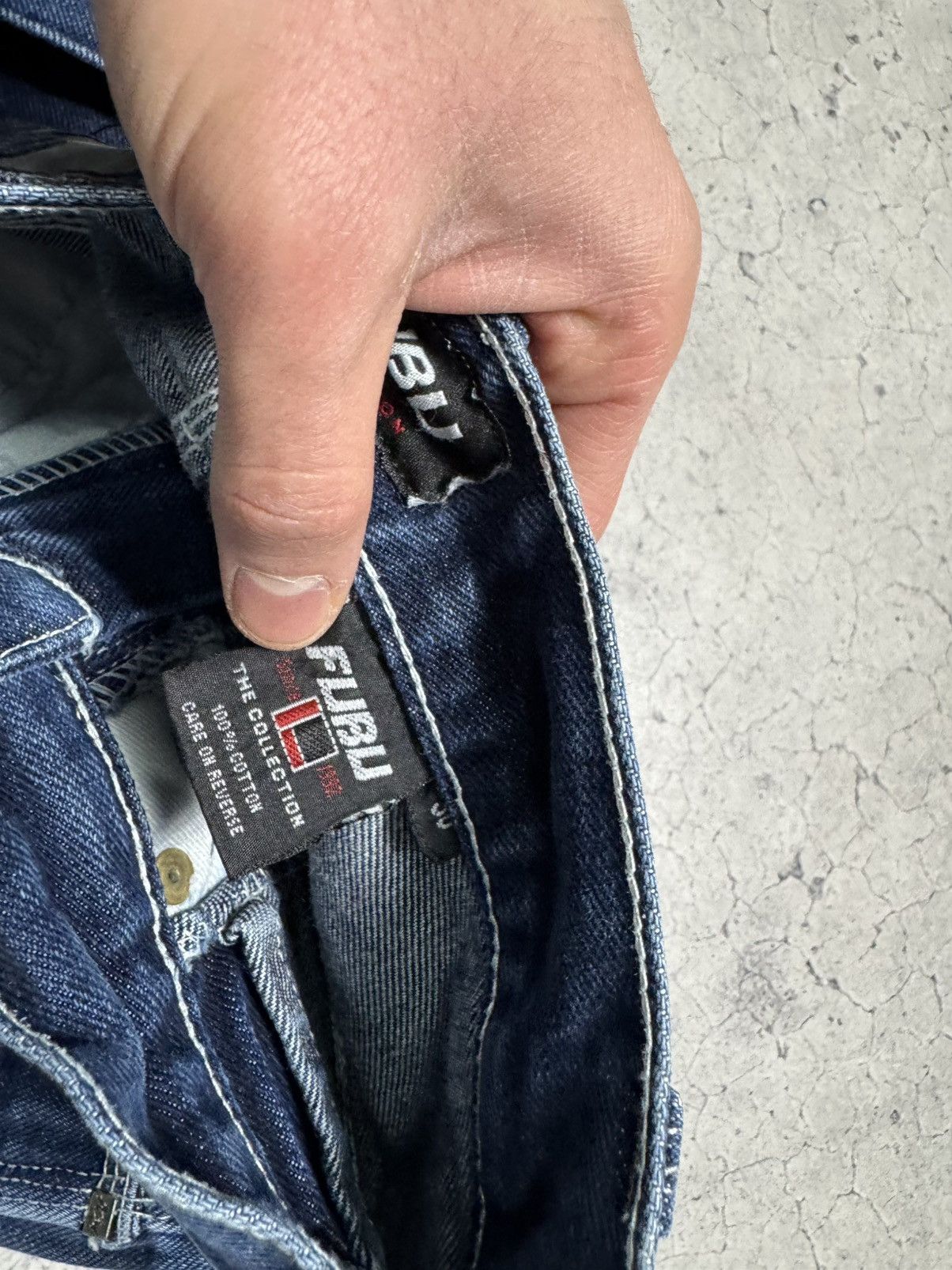 Fubu Vintage Fubu Cargo Rap Baggy Jeans Denim Hype Size US 28 / EU 44 - 8 Thumbnail