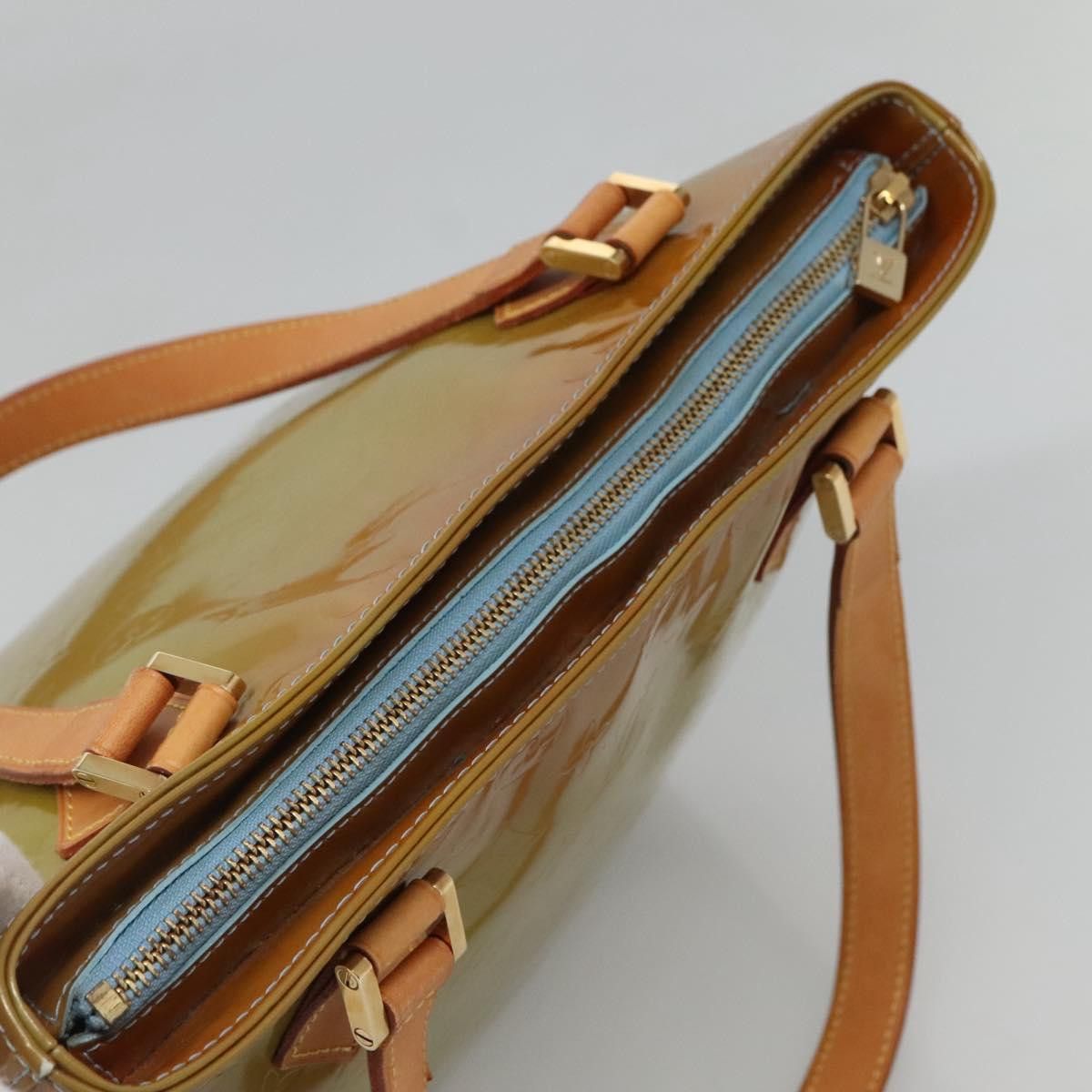 Louis Vuitton LOUIS VUITTON Monogram Vernis Houston Hand Bag Baby Blue Size ONE SIZE - 6 Thumbnail