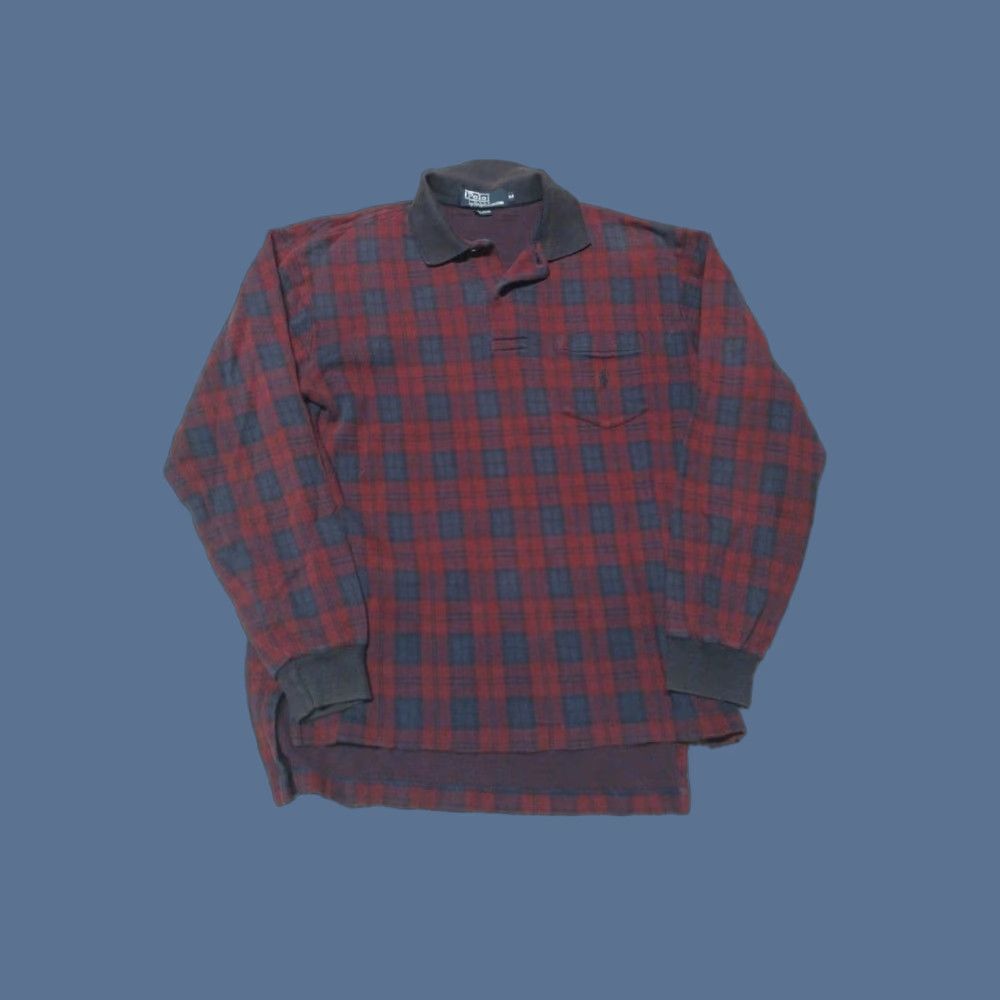 Polo Ralph Lauren VINTAGE Polo Ralph Lauren 90s Pocket Retro Plaid Work Long Sleeve Button L Shirt Men Red Cotton Check Buffalo Country Sportsman Classic 90s Theme Mens Size US L / EU 52-54 / 3 - 1 Thumbnail
