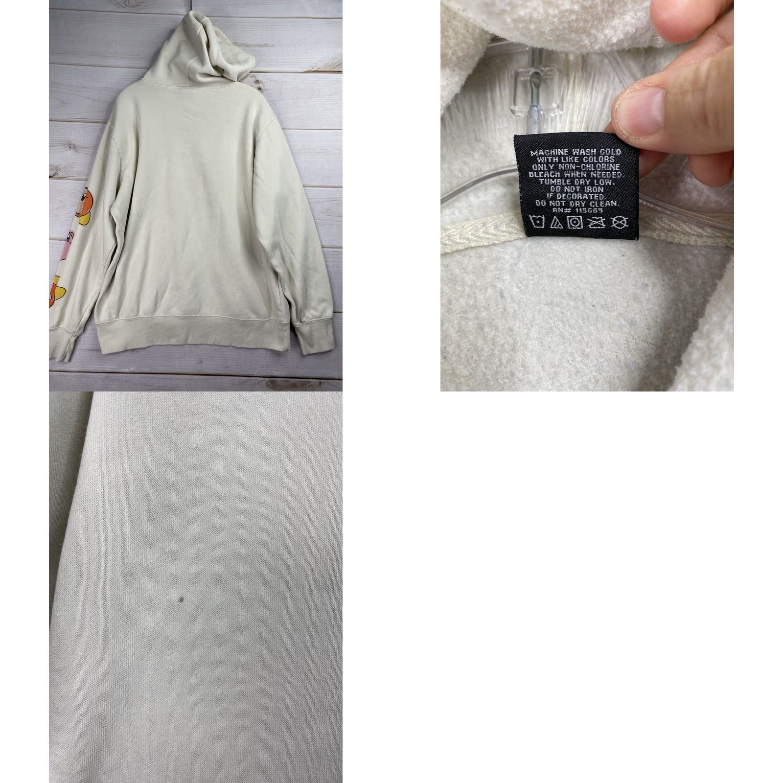 Nintendo Nintendo Hoodie Mens L Beige Fleece Pullover Sweatshirt Pocket 90s Graphic Print 90s Mens Clothing Size US L / EU 52-54 / 3 - 8 Thumbnail
