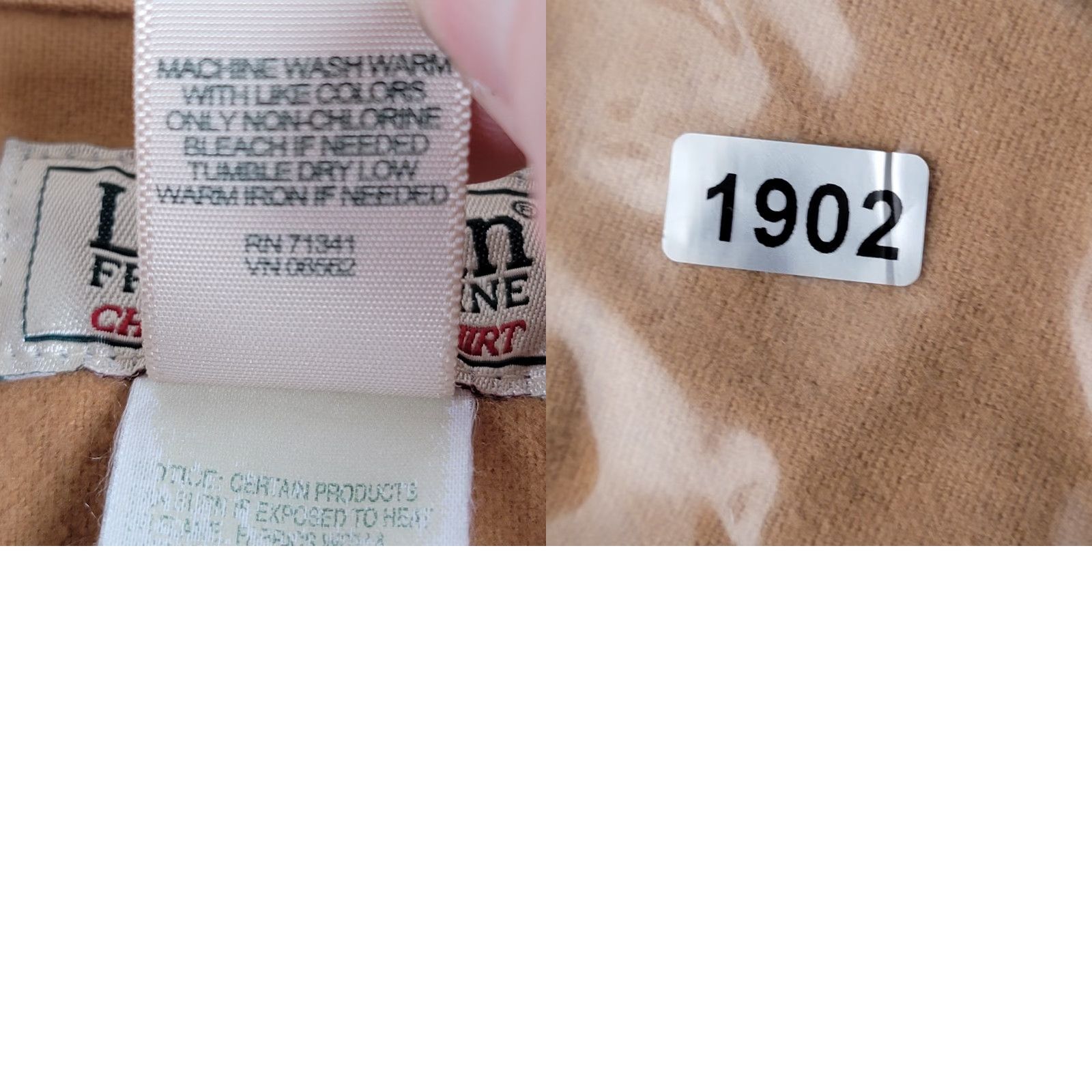 Vintage LLBEAN Workwear Fleece Lined Shirt Jacket Adult Large Tan Brown Shacket Plaid Lined 90s Grunge Retro Casual Workwear Mens Size US L / EU 52-54 / 3 - 10 Thumbnail
