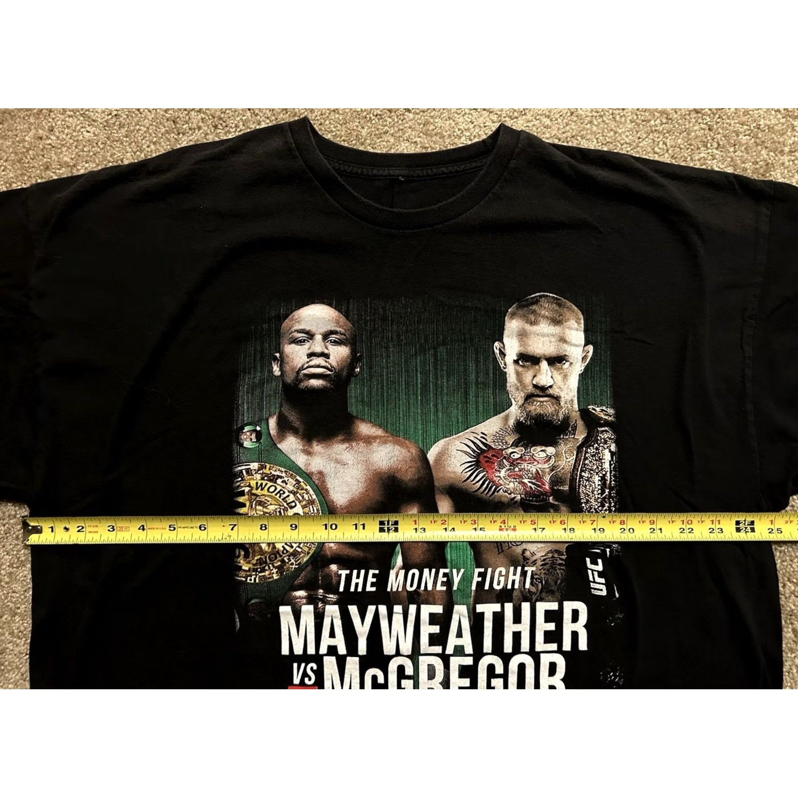 McGregor Floyd Mayweather vs Conor McGregor T Shirt Money Fight Aug 26 2017 2XL Black Mens T-Shirt Size US XXL / EU 58 / 5 - 6 Thumbnail