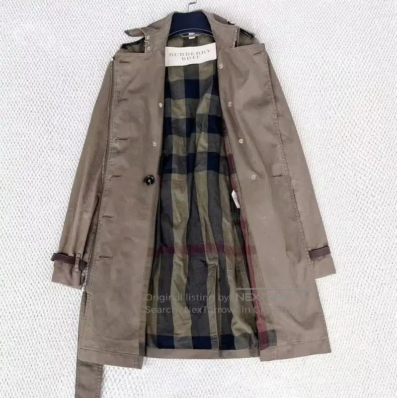 Burberry Burberry Khaki Cotton Blend Trench Coat. Size S / US 4 / IT 40 - 4 Thumbnail