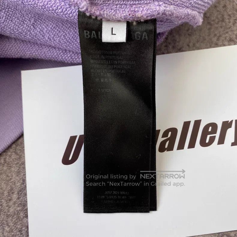 Balenciaga Balenciaga Embroidered wave Coke lavender purple hoodie Size US L / EU 52-54 / 3 - 6 Thumbnail