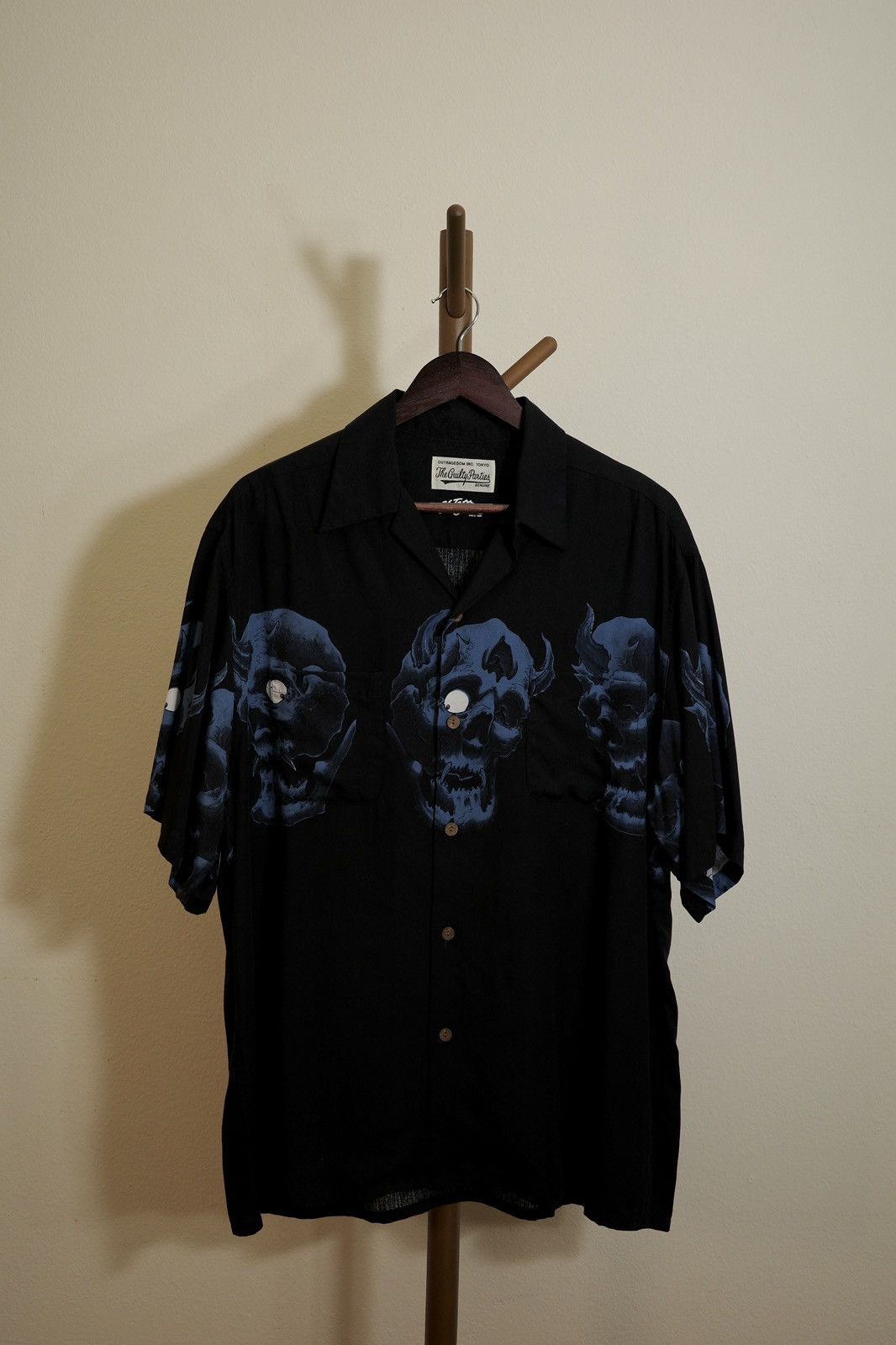 Wacko Maria WACKO MARIA 56 Tattoo Collaboration Skull Aloha Shirt Size US XL / EU 56 / 4 - 2 Thumbnail