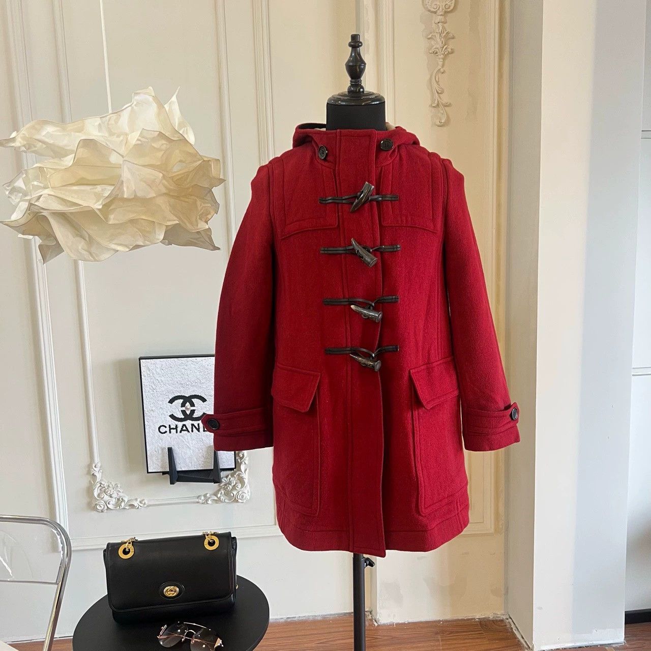 Burberry Burberry Red Duffle Coat 175/88A Size US L / EU 52-54 / 3 - 1 Thumbnail