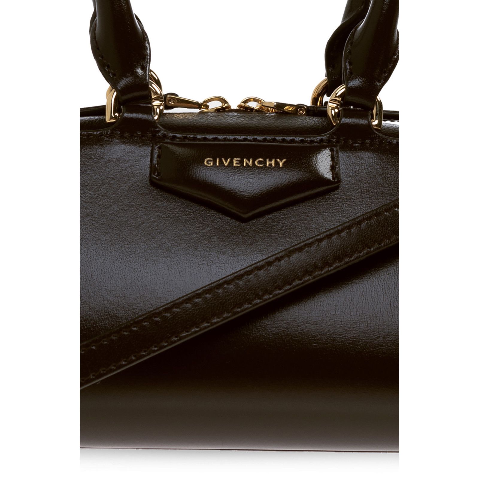 Givenchy GIVENCHY Mini Antigona Brown Shiny Leather Top Handle Bag Ne Size ONE SIZE - 5 Thumbnail