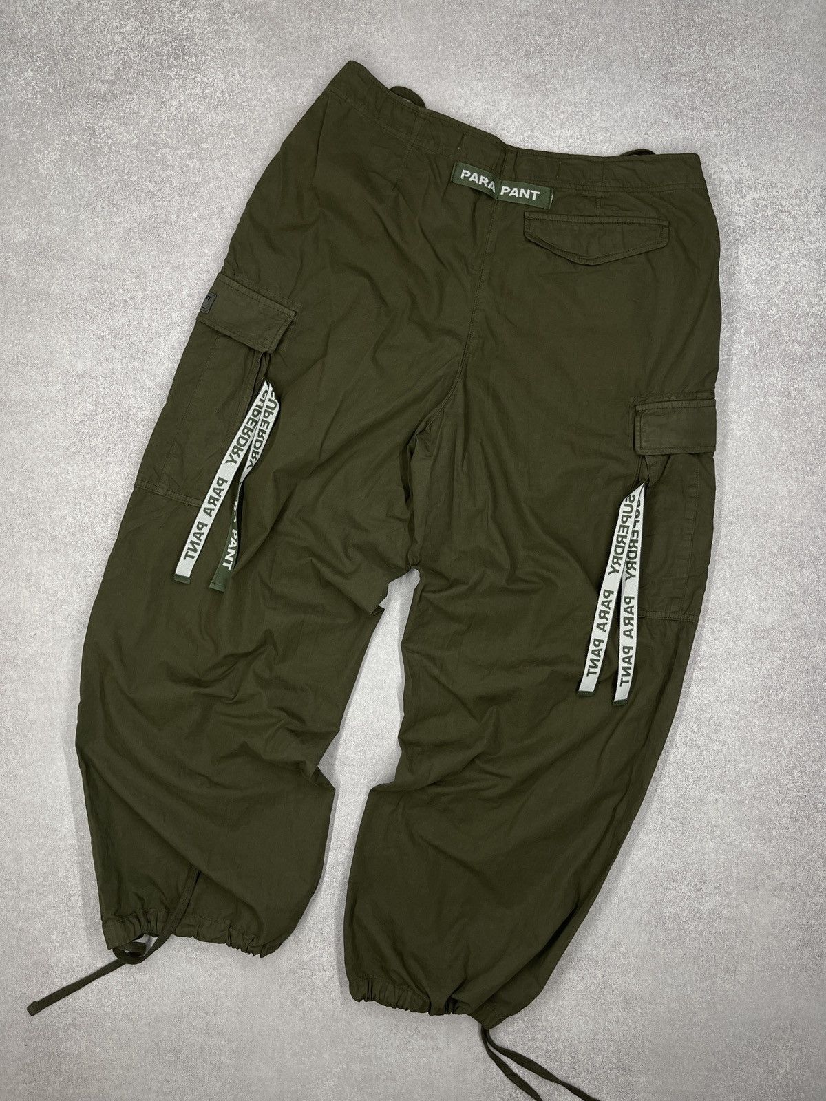 Superdry Vintage SuperDry Baggy Parachute Cargo Pants Khaki Size 28" / US 6 / IT 42 - 9 Thumbnail