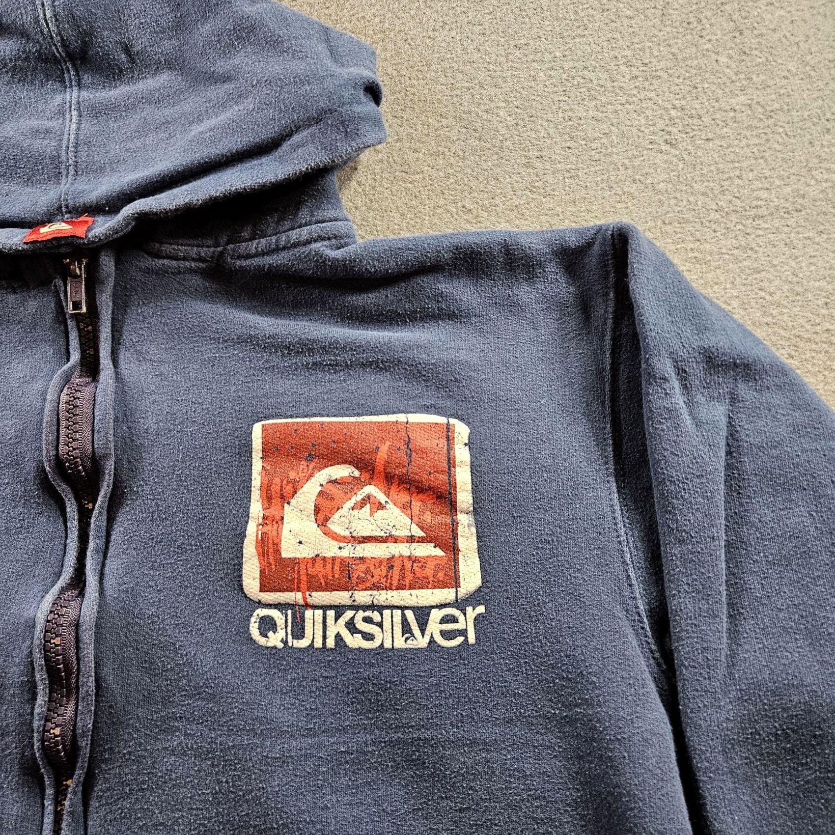 Quiksilver VINTAGE Quiksilver Hoodie Womens S Blue Full Zip Sweatshirt Surf Grunge Skater Ladies Beach 90s Zipper Pocket Logo None Womens Size S / US 4 / IT 40 - 2 Thumbnail