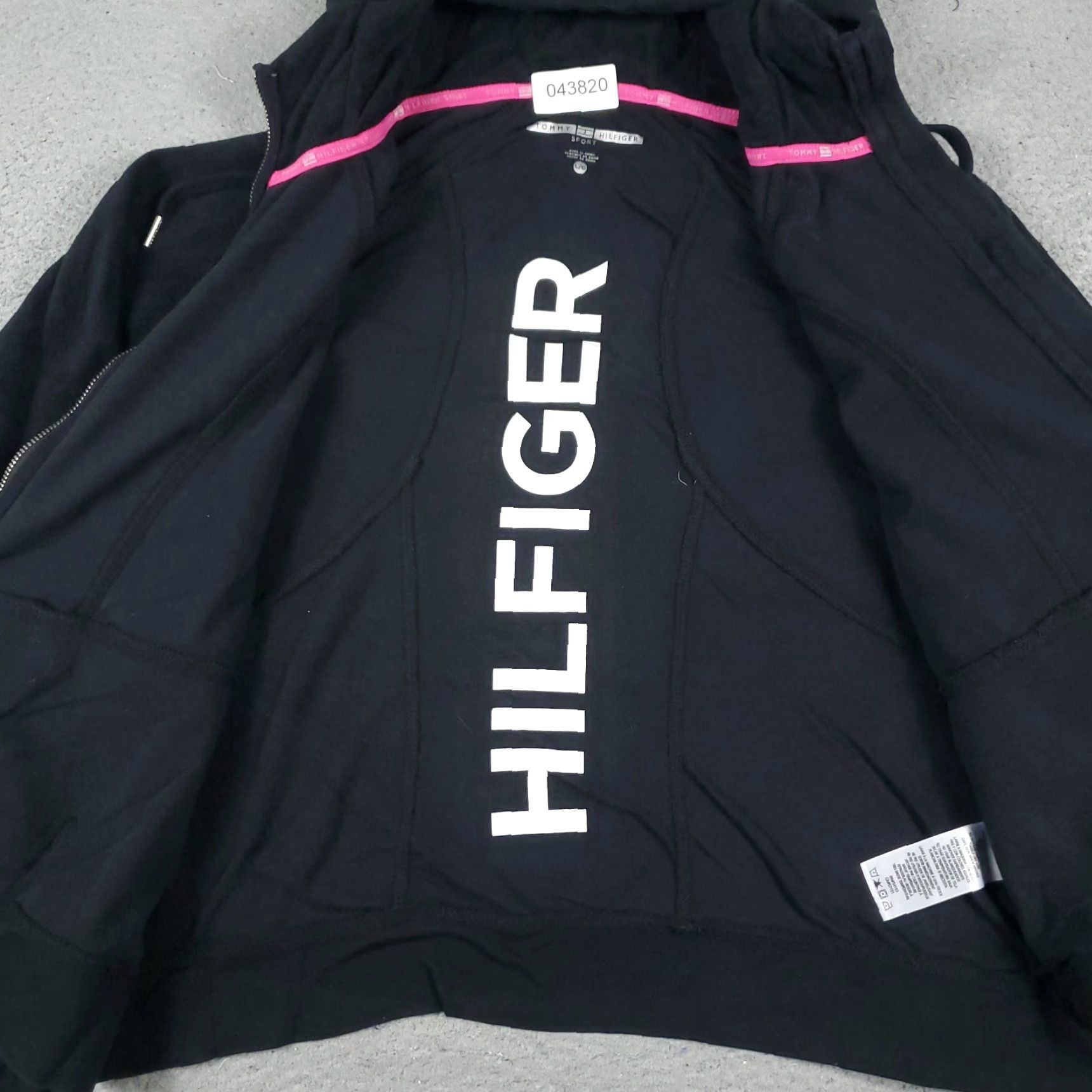 Tommy Hilfiger Tommy Hilfiger Hoodie Womens Large Black Full Zip Sweatshirt Cotton Blend Size L / US 10 / IT 46 - 5 Thumbnail