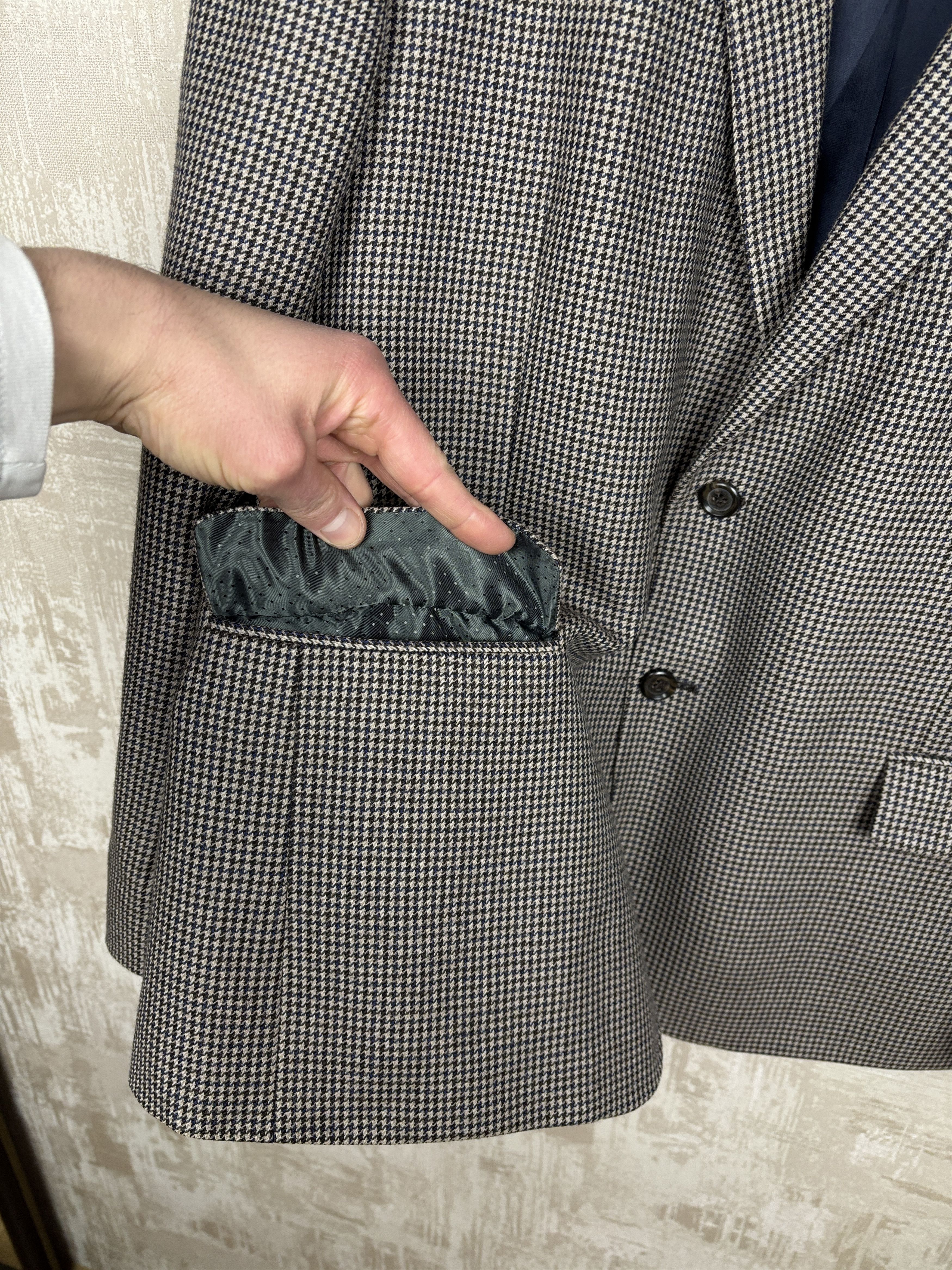 Marks & Spencer Marks and Spencer Wool Houndstooth Blazer Lanificio Campore Size 46R - 9 Thumbnail