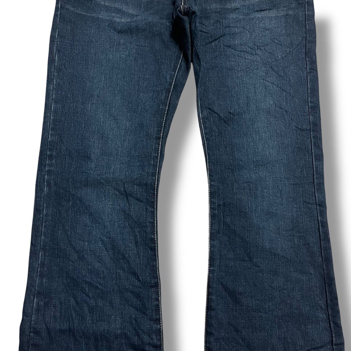 If Six Was Nine × Japanese Brand × Le Grande Bleu (L.G.B.) FLARE🔥 MICHEL KLEIN DENIM BLUE PANT Size 31" - 4 Thumbnail