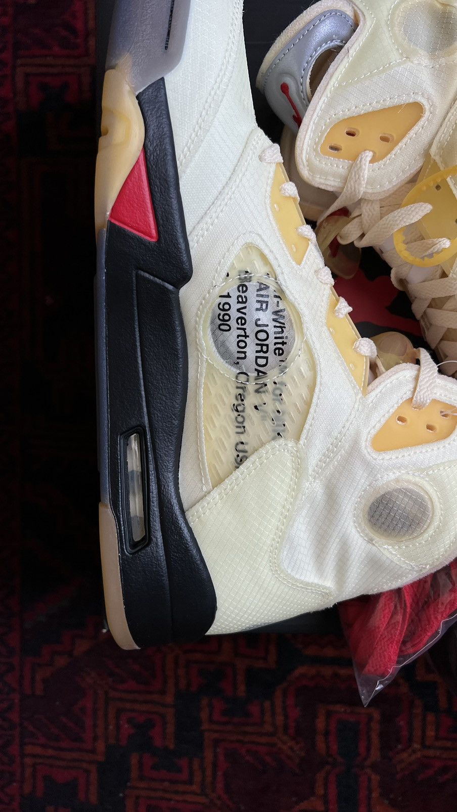 Jordan Brand × Nike × Off-White Air Jordan 5 Off white Size US 12 / EU 45 - 5 Thumbnail