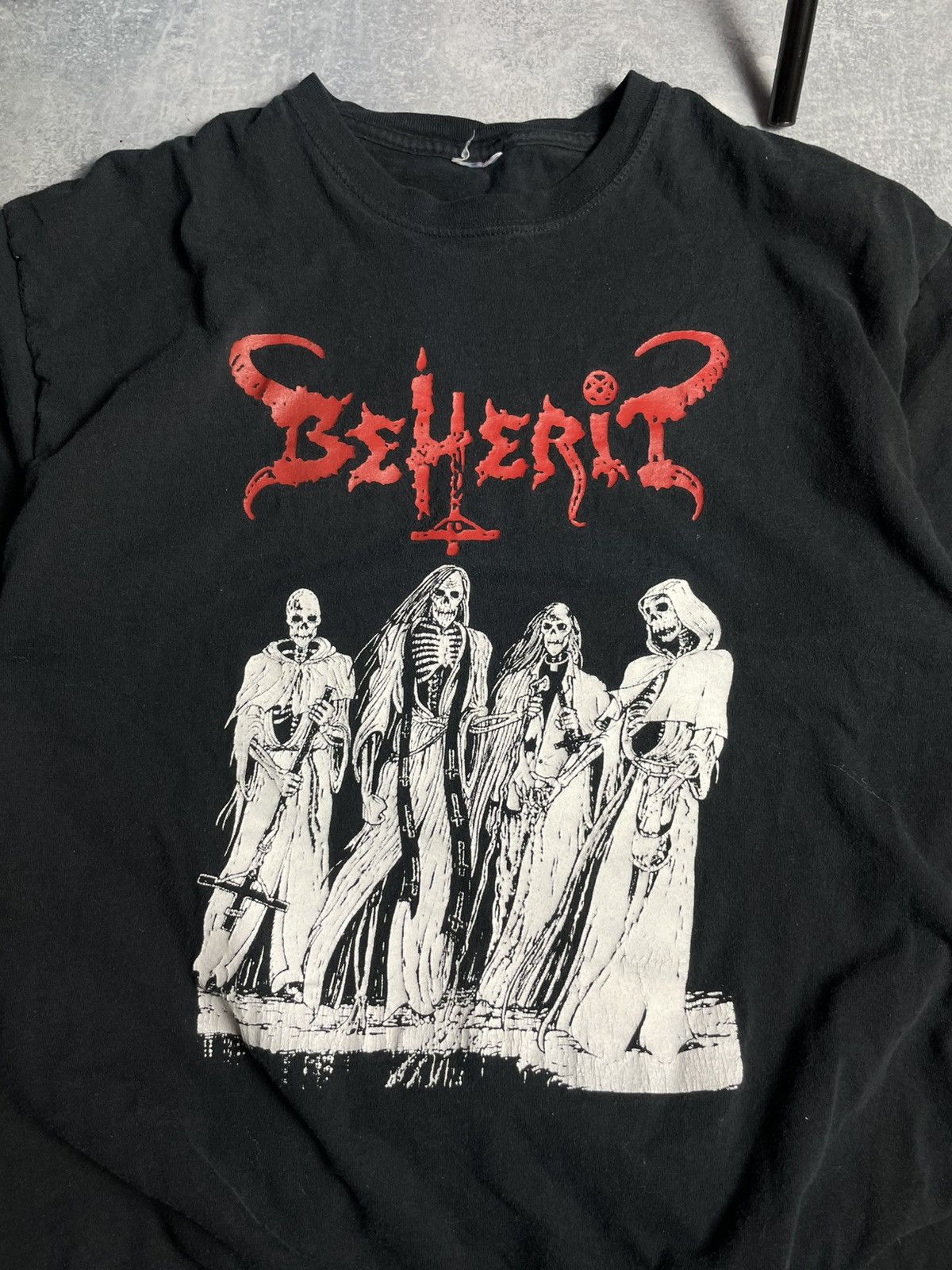 Band Tees Vintage 00s Beherit the dark of black blood tee t-shirt Size US L / EU 52-54 / 3 - 4 Thumbnail