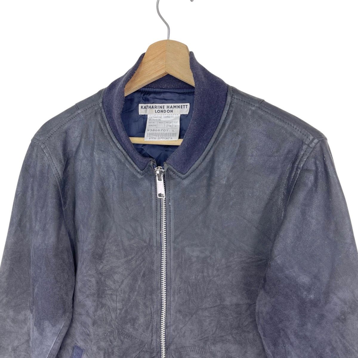 Katharine Hamnett London Suede Leather Gradient Jacket Size US M / EU 48-50 / 2 - 4 Thumbnail
