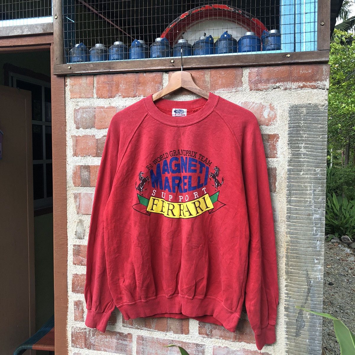 Ferrari × Vintage Vintage Ferrari Magneti Marelli Crewneck With Big Logo 🍒 Size US M / EU 48-50 / 2 - 1 Thumbnail