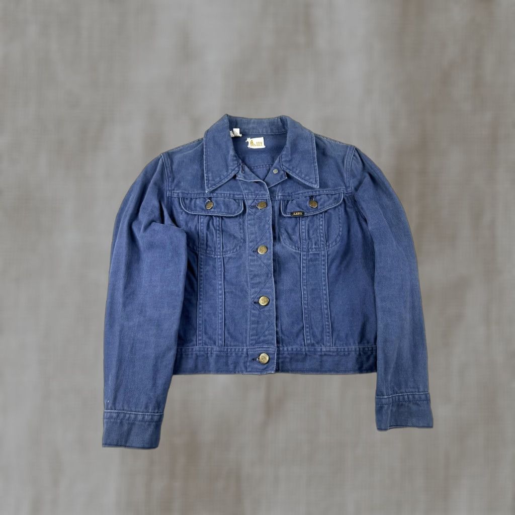 Lee VINTAGE Lee Jacket Womens M Blue Denim Western Trucker Short Button Front Casual 60s 70s Mens? Womens Size M / US 6-8 / IT 42-44 - 1 Thumbnail