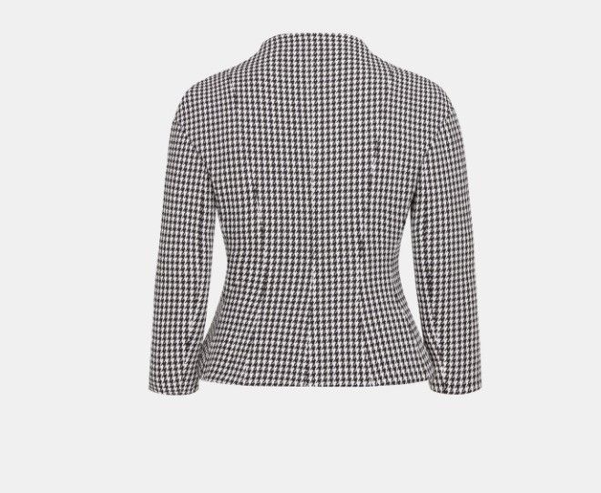 Dior o1w1db11124 Officer Collar Fitted Jacket in Black & White Size S / US 4 / IT 40 - 2 Thumbnail