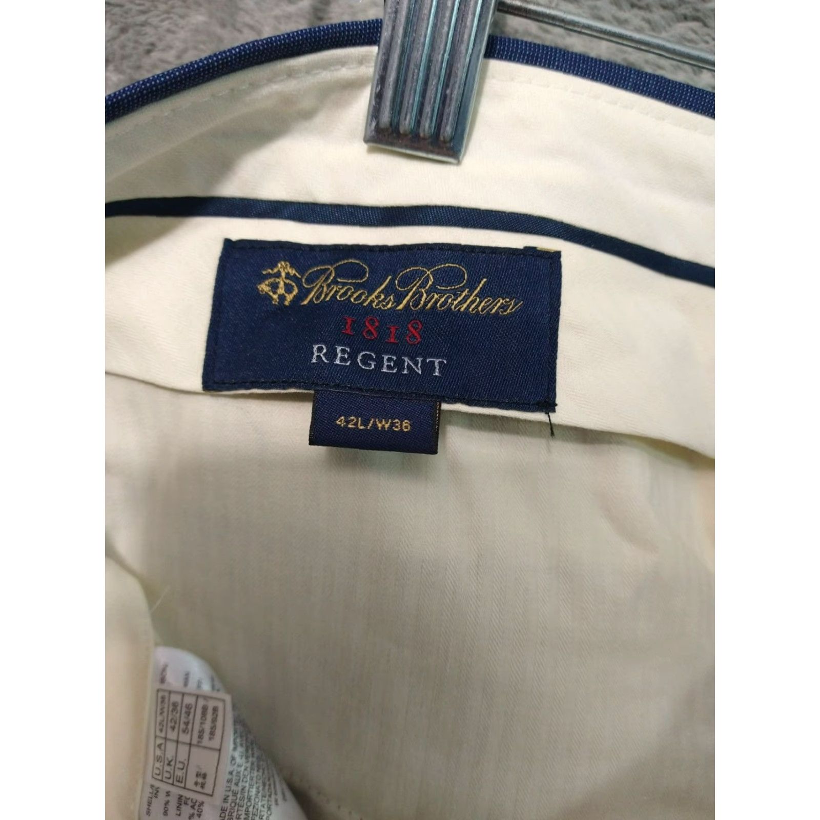 Brooks Brothers Brooks Brothers Dress Pants Mens 42x36 Blue Wool Mohair Blend Regent Fit Flat Front Slim 42 Mens Dress Pants Blue Wool Mohair Brooks Brothers Size US 42 / EU 58 - 7 Thumbnail