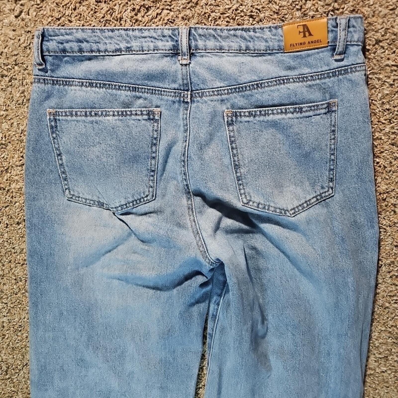 Other Flying Angel 11/30 Cropped Straight Blue Jeans Size 30" / US 8 / IT 44 - 7 Thumbnail