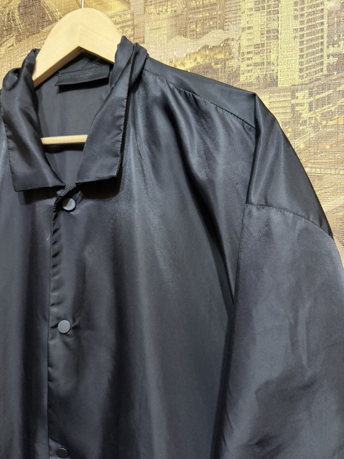 Fear of God Fear Of God Coaches Jacket in Black For Men Size M-L Oversiz Size US M / EU 48-50 / 2 - 6 Thumbnail
