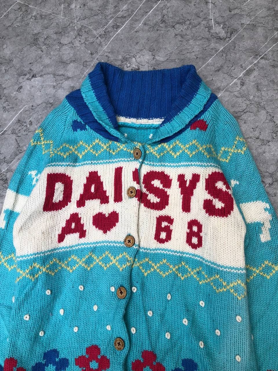 Japanese Brand × Vintage Daisy Lovers Knit Button Up Size US M / EU 48-50 / 2 - 2 Thumbnail