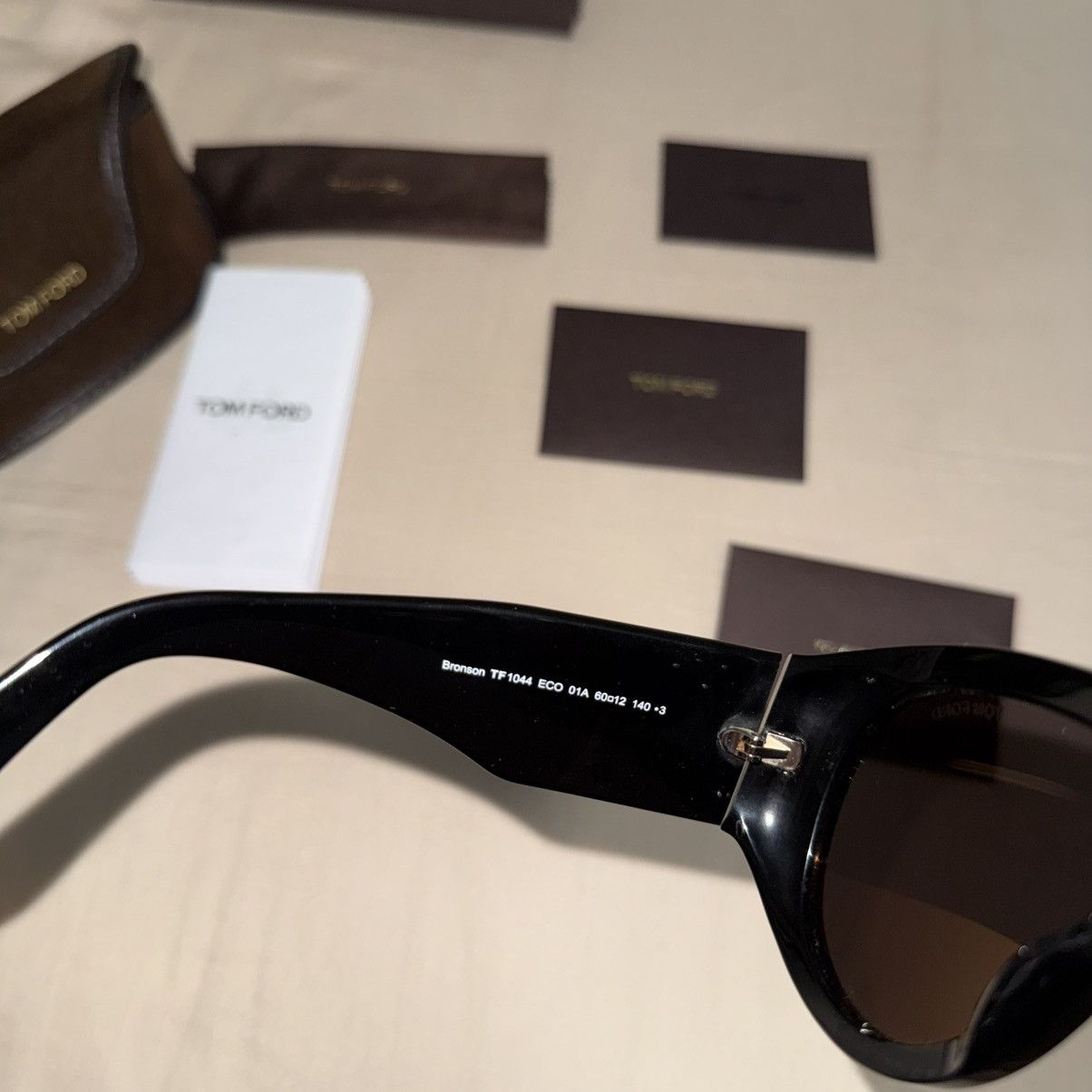 Tom Ford Tom Ford Bronson FT 1044 01A Sunglasses Size ONE SIZE - 3 Thumbnail