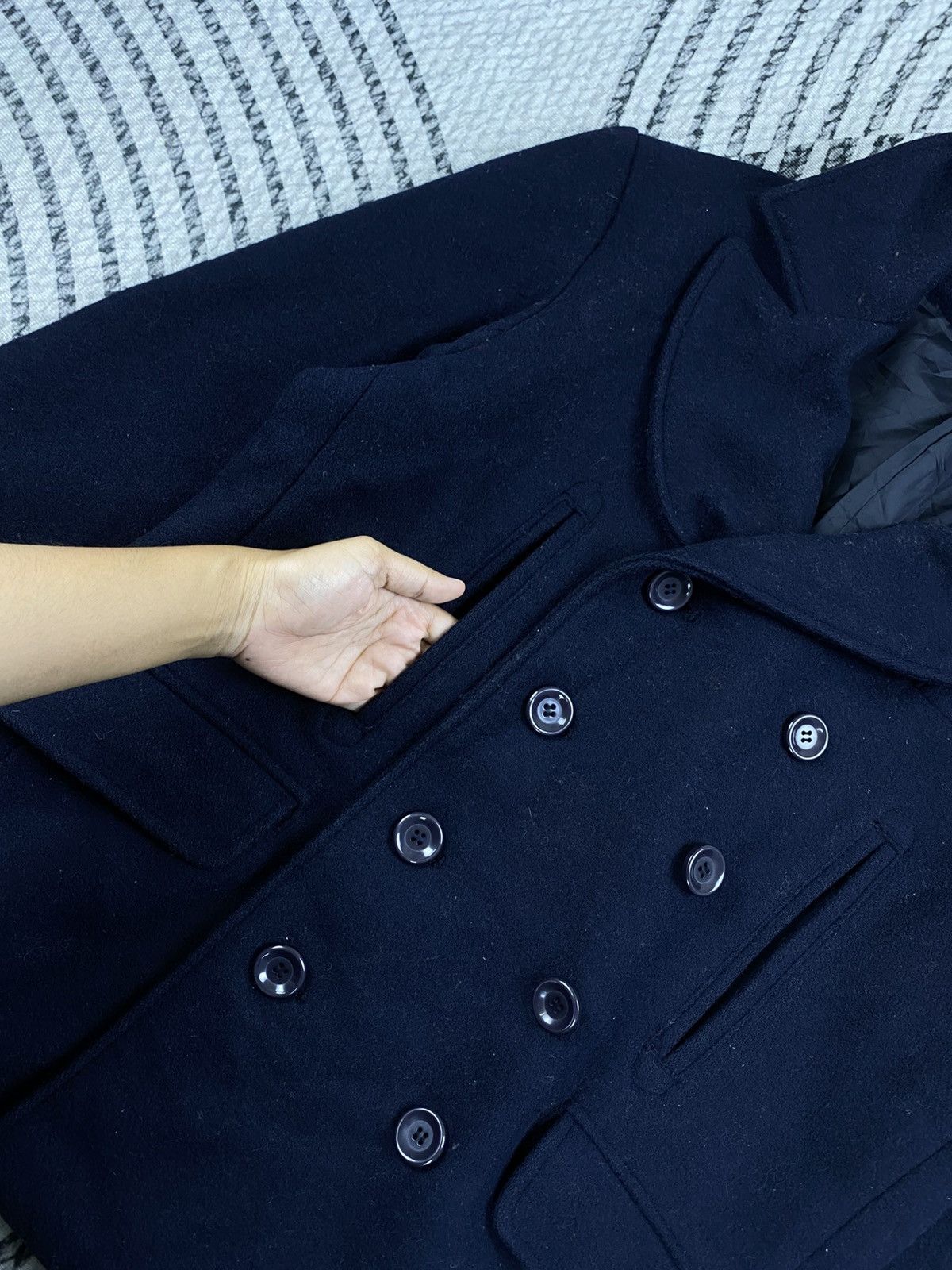 Porter Vintage QATP Porter Company Navy Wool Blend Peacoat Jacket Size US M / EU 48-50 / 2 - 7 Thumbnail