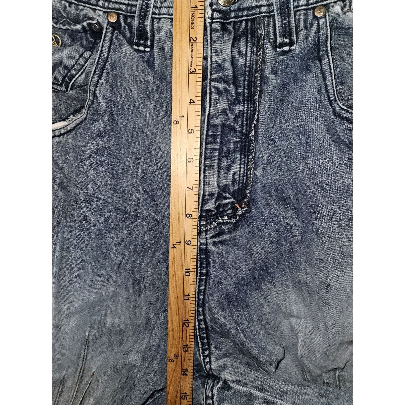 Vintage VINTAGE Vokal Baggy Jeans Men's 34x29.5 Blue High Rise Hip Hop Y2K Hipster Straight 90s Distressed Logo Embroidered Pockets Mens Size US 34 / EU 50 - 5 Thumbnail