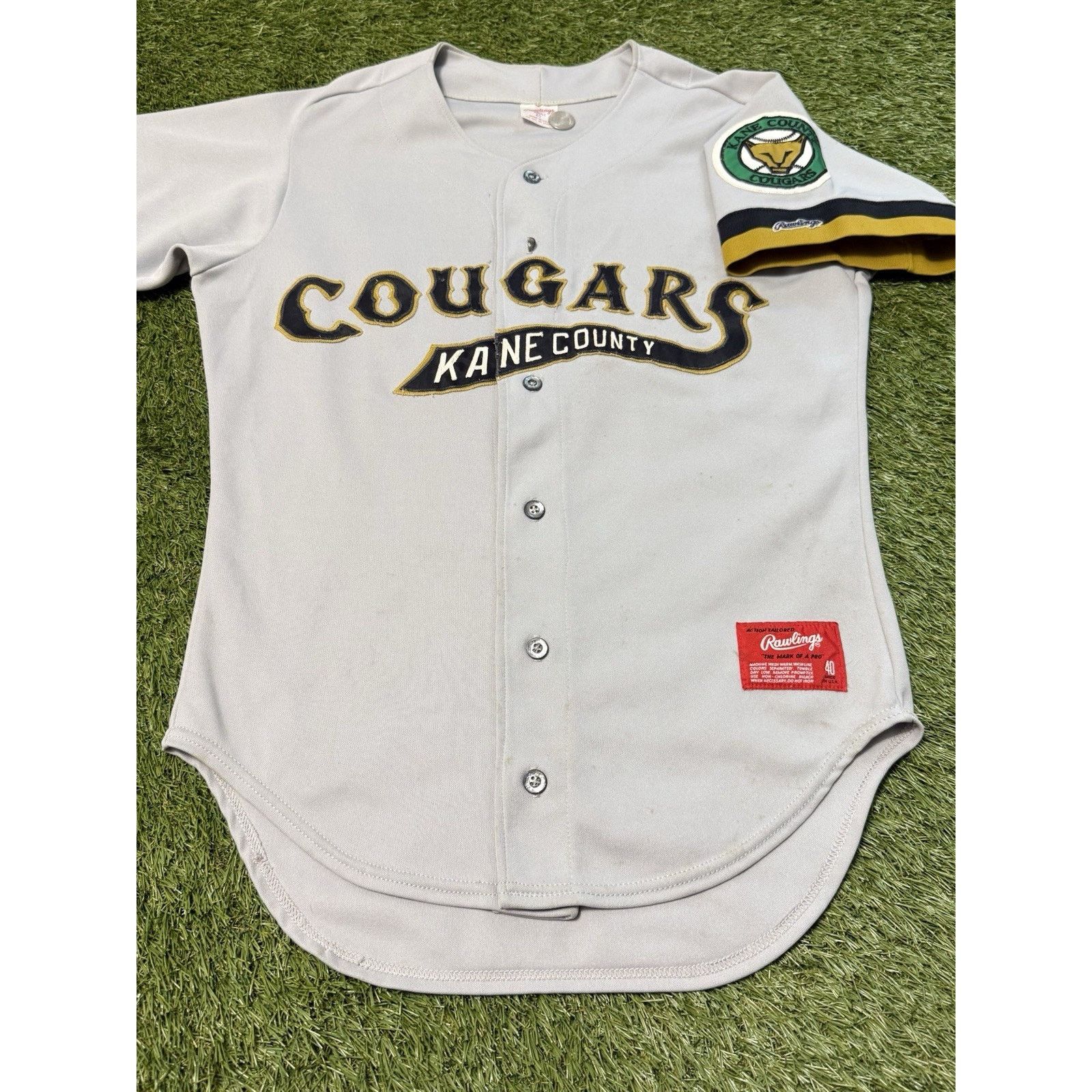 MLB VTG 90s Rawlings Kane County Cougars MiLB Jersey 40 Size US M / EU 48-50 / 2 - 4 Thumbnail