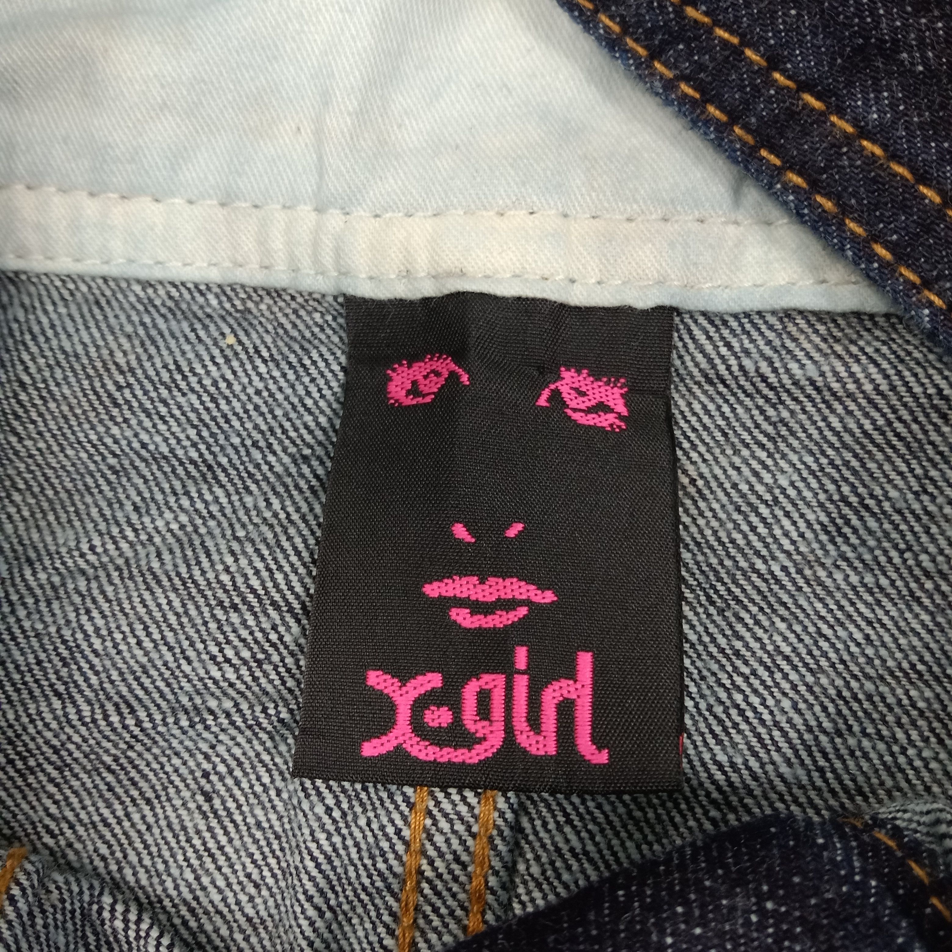 Japanese Brand X-girl Japanese Brand Baggy Overall Denim Jeans c235n13 Size 35" - 4 Thumbnail