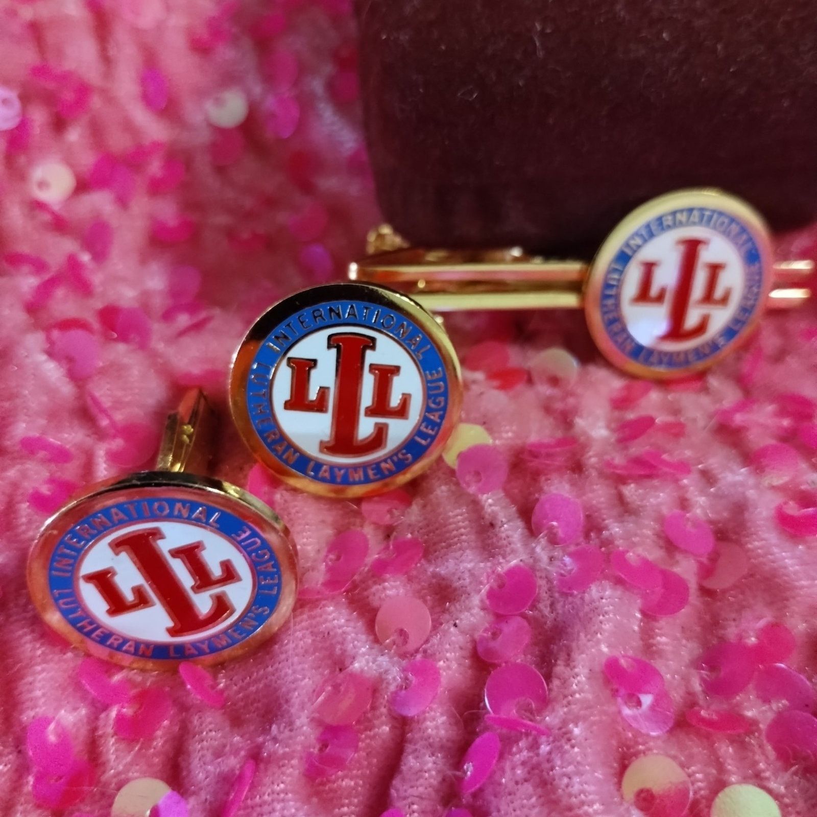 Vintage VERY RARE! Vtg. Lutheran cufflinks and tie bar set very OLD~ Size ONE SIZE - 2 Thumbnail