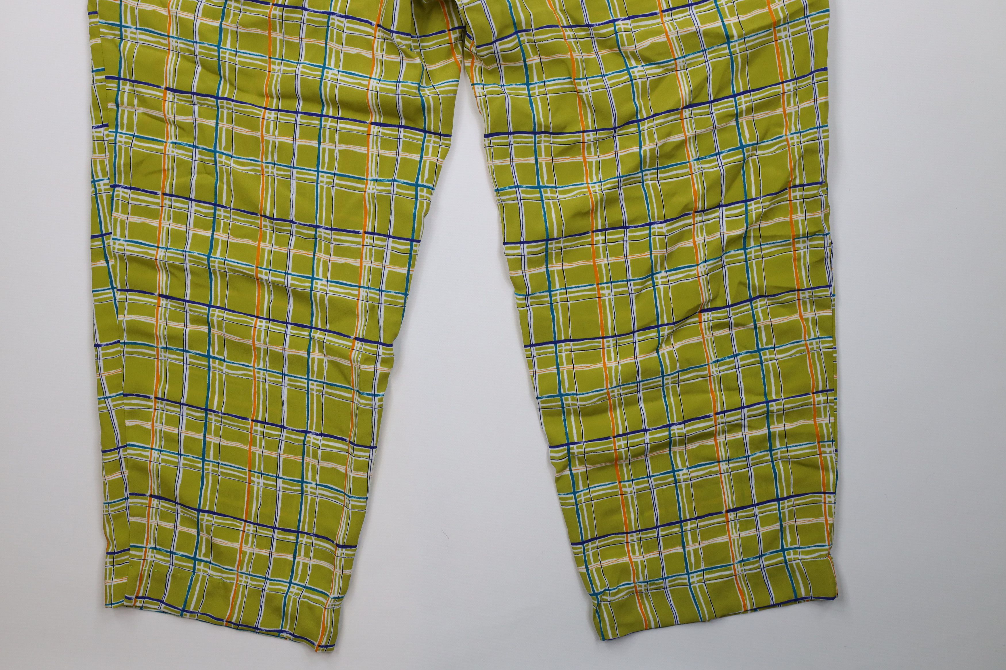 Vintage Vintage Y2K Lane Bryant Wide Leg Harem Pants Green Plaid Size 36" / US 14 / IT 50 - 13 Thumbnail
