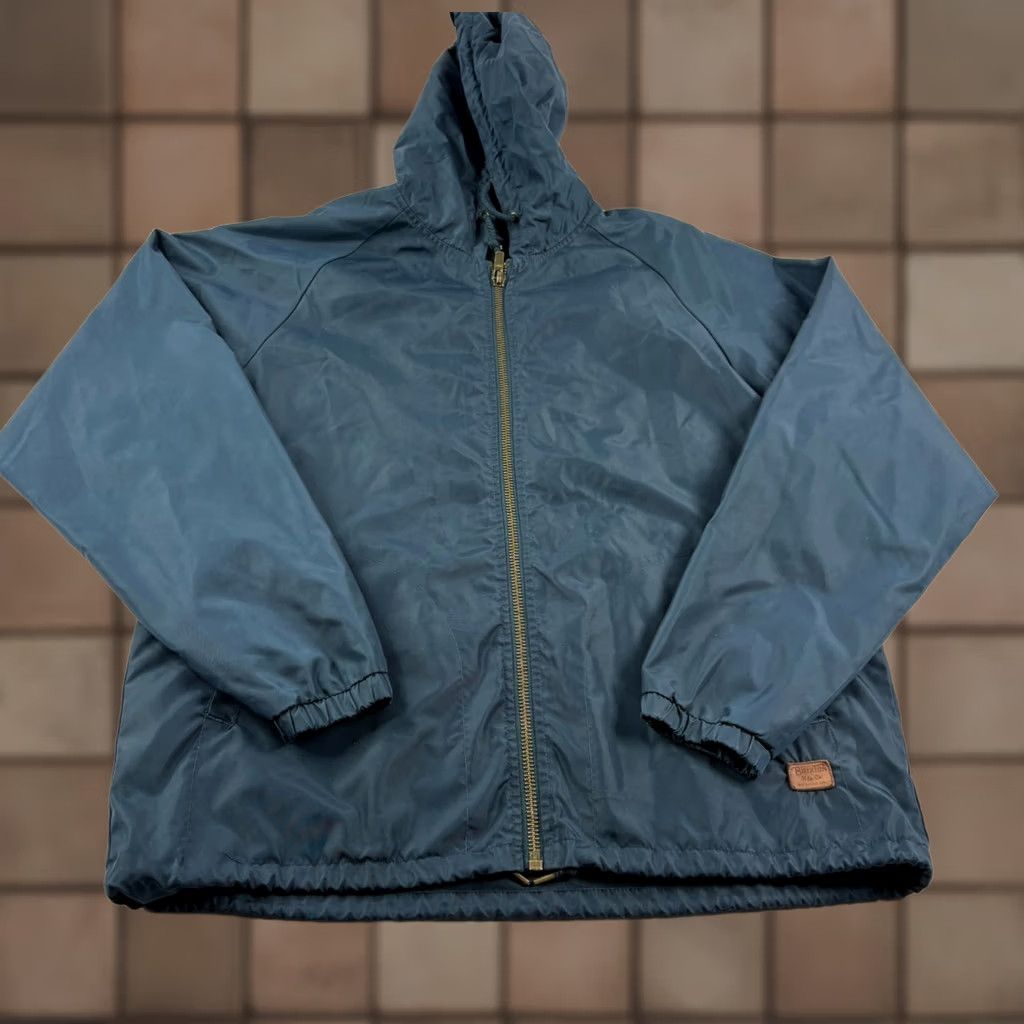 Brixton Brixton Jacket Mens Large Blue Full Zip Hooded Windbreaker Bomber Windbreaker Jacket Size US L / EU 52-54 / 3 - 1 Thumbnail