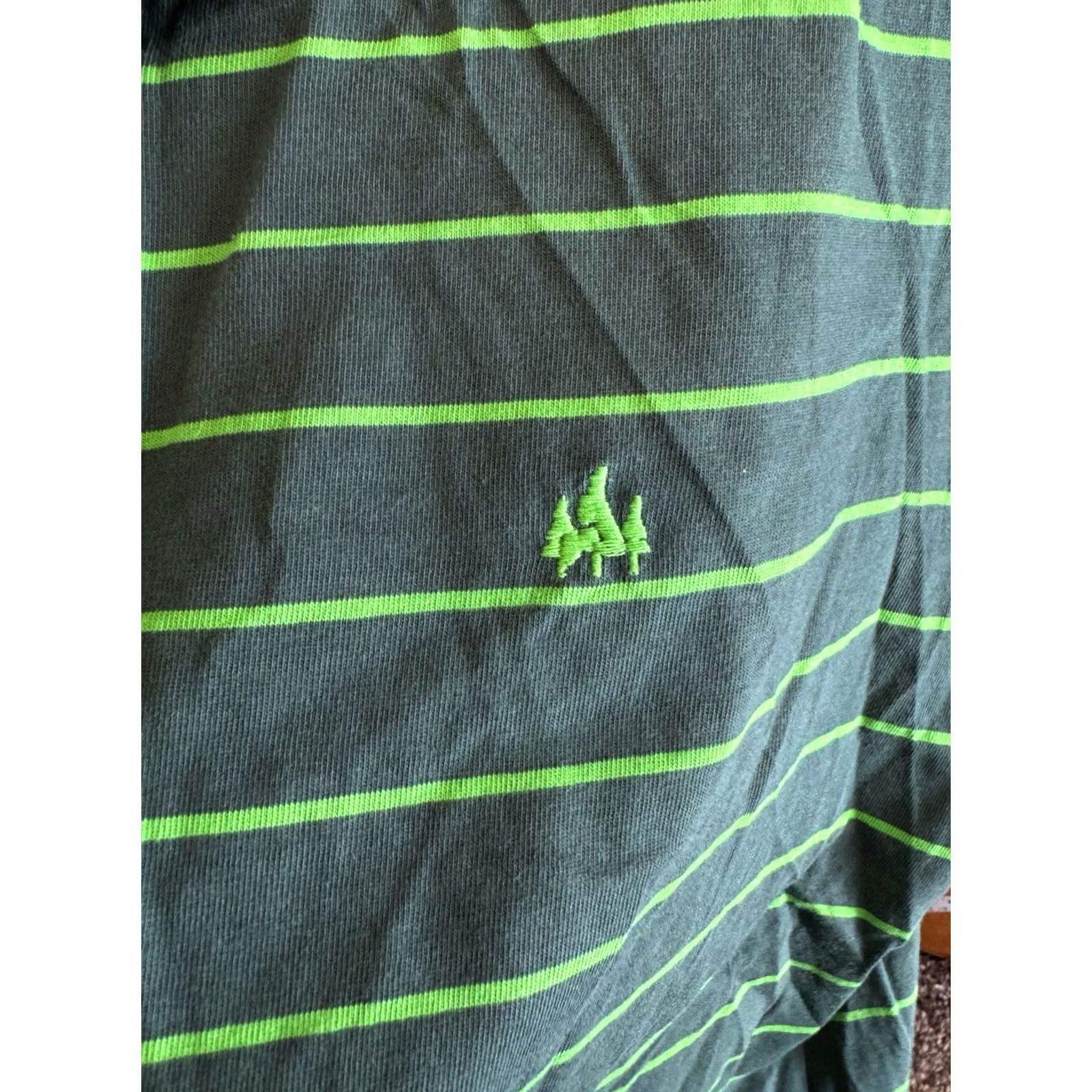 THE GREAT Nike West Coast The Great Outdoors Stripe Pine Tree POLO SHIRT Large L Mens Size US L / EU 52-54 / 3 - 3 Thumbnail
