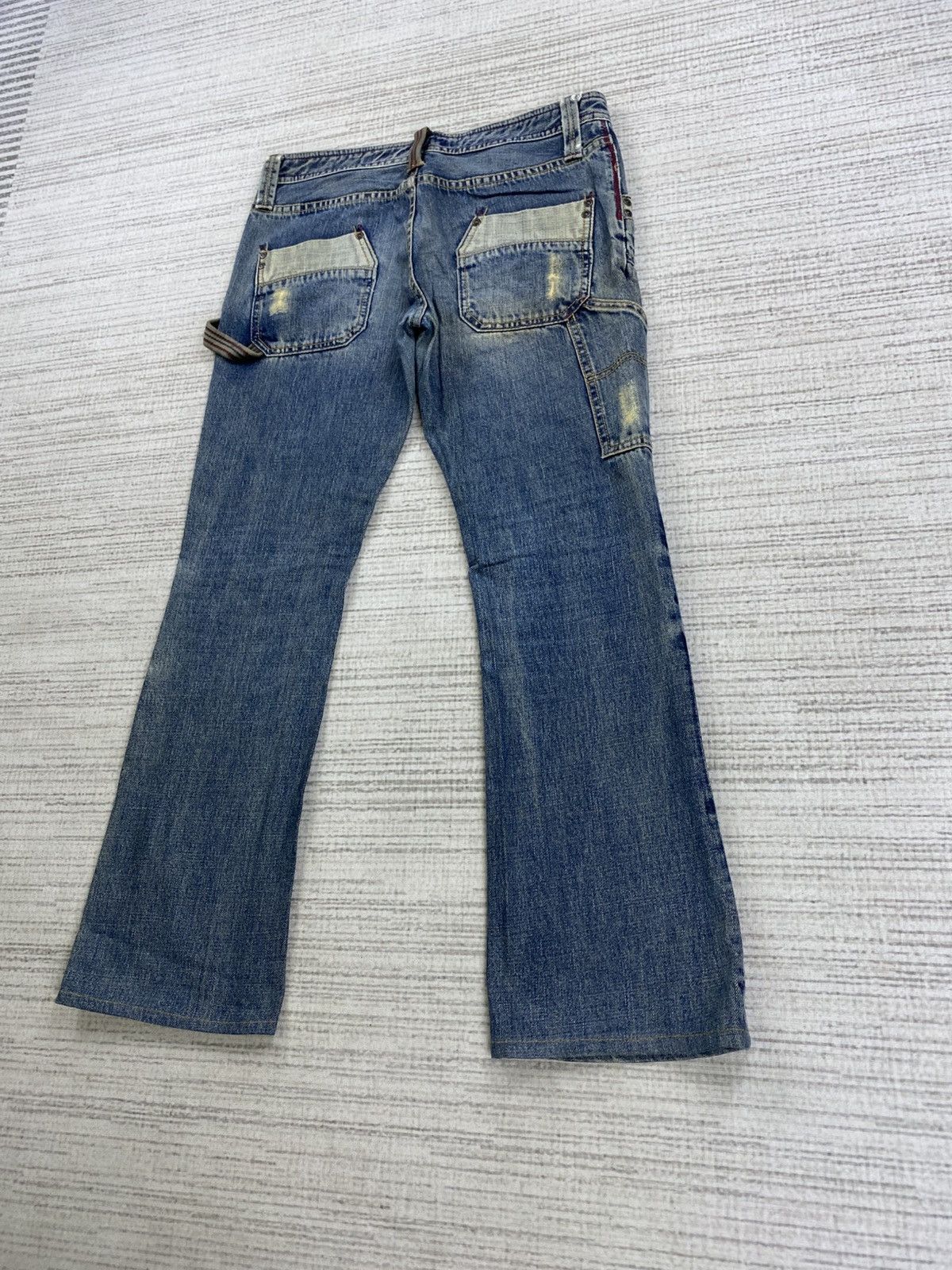 14th Addiction × Le Grande Bleu (L.G.B.) × Vintage Vintage Back Number Japan Carpenter Denim Pants Size US 31 - 11 Thumbnail