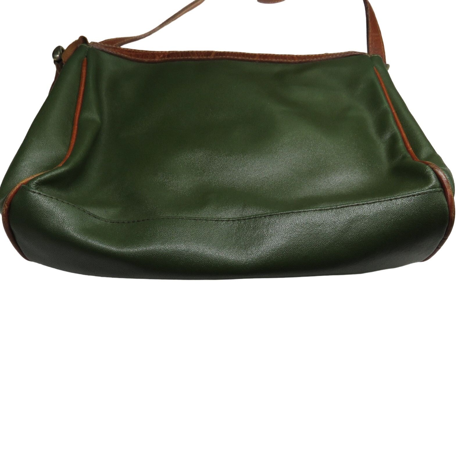 Vintage Vintage Olive Green Genuine Leather Crossbody Bag Retro Size ONE SIZE - 5 Thumbnail
