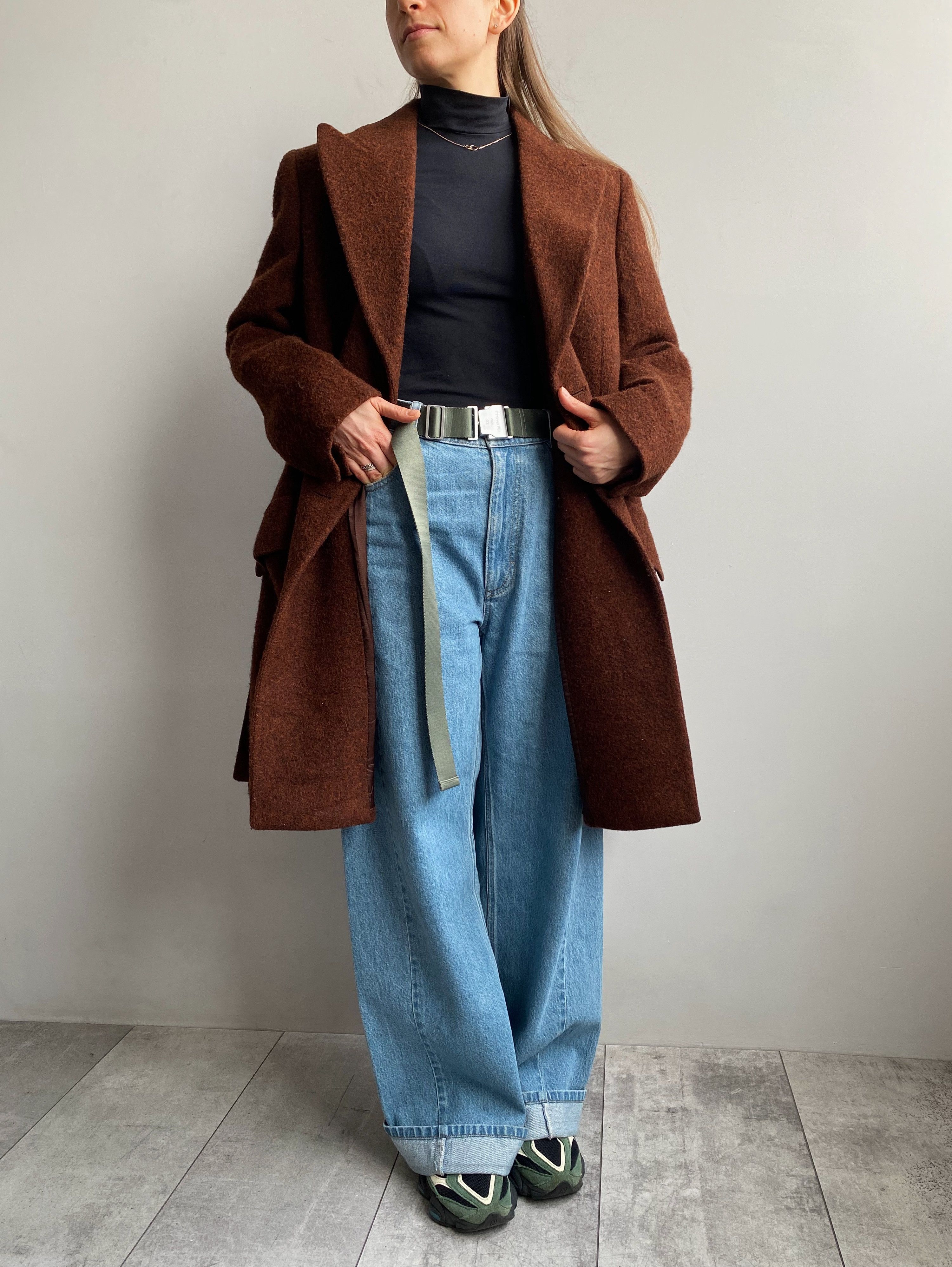 Prada PRADA Women’s Lana Wool Oversized Coat Size 42 Size M / US 6-8 / IT 42-44 - 3 Thumbnail