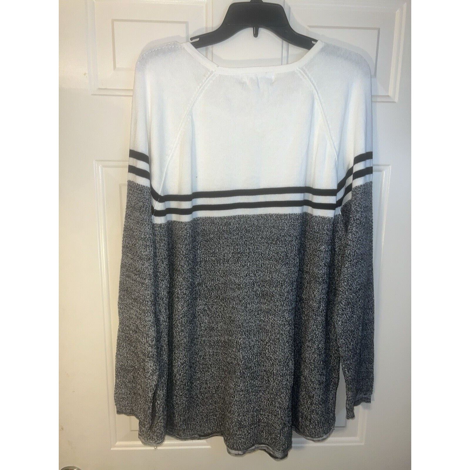 Other Karen Scott Stripped Sweater Gray White Womens Plus Size 2XL Size XXL / US 16-18 / IT 52-54 - 5 Thumbnail