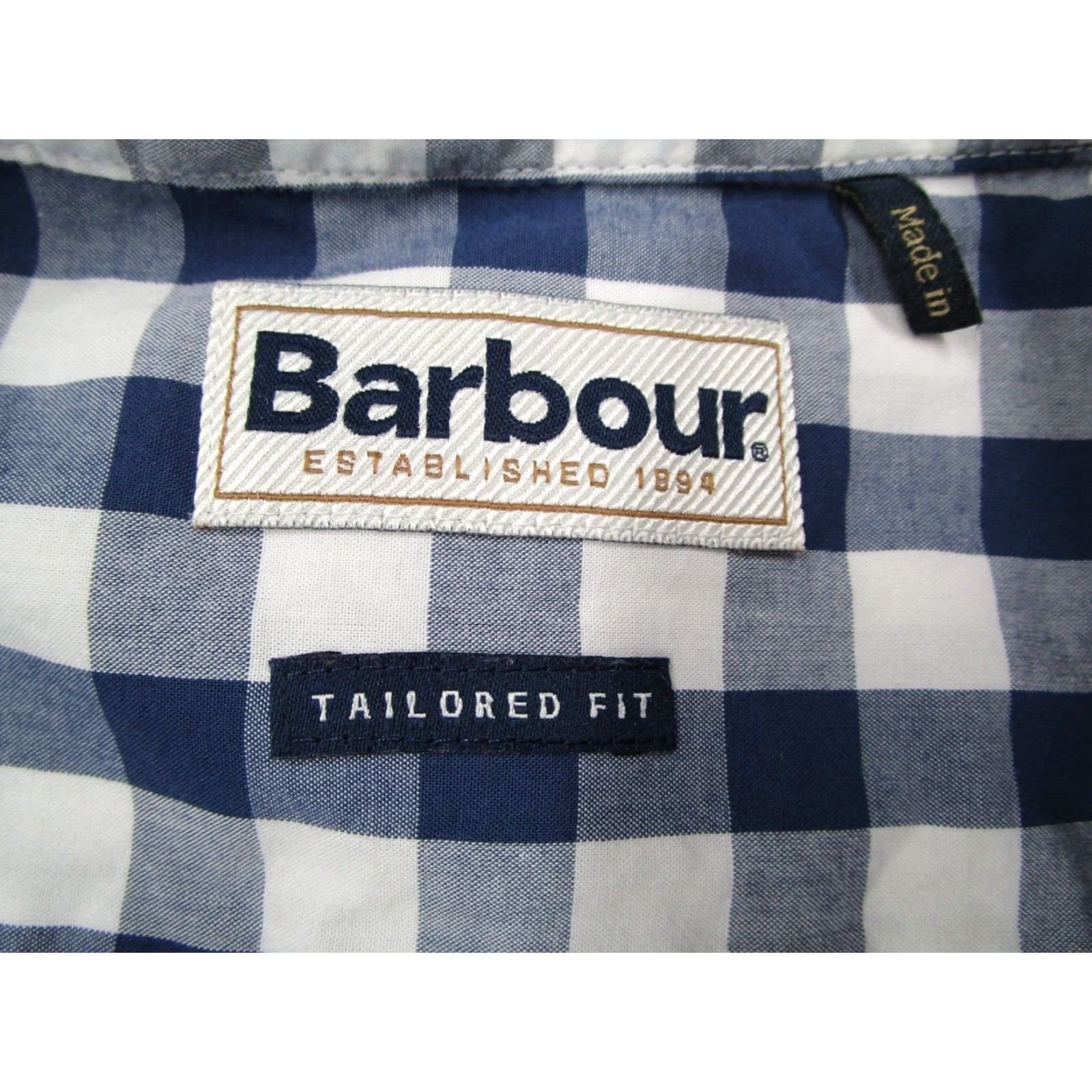 Barbour Barbour Shirt Mens 2XL Blue Check Long Sleeve Button-Up Casual Pocket Shirt - 100% Cotton Size US XXL / EU 58 / 5 - 3 Thumbnail
