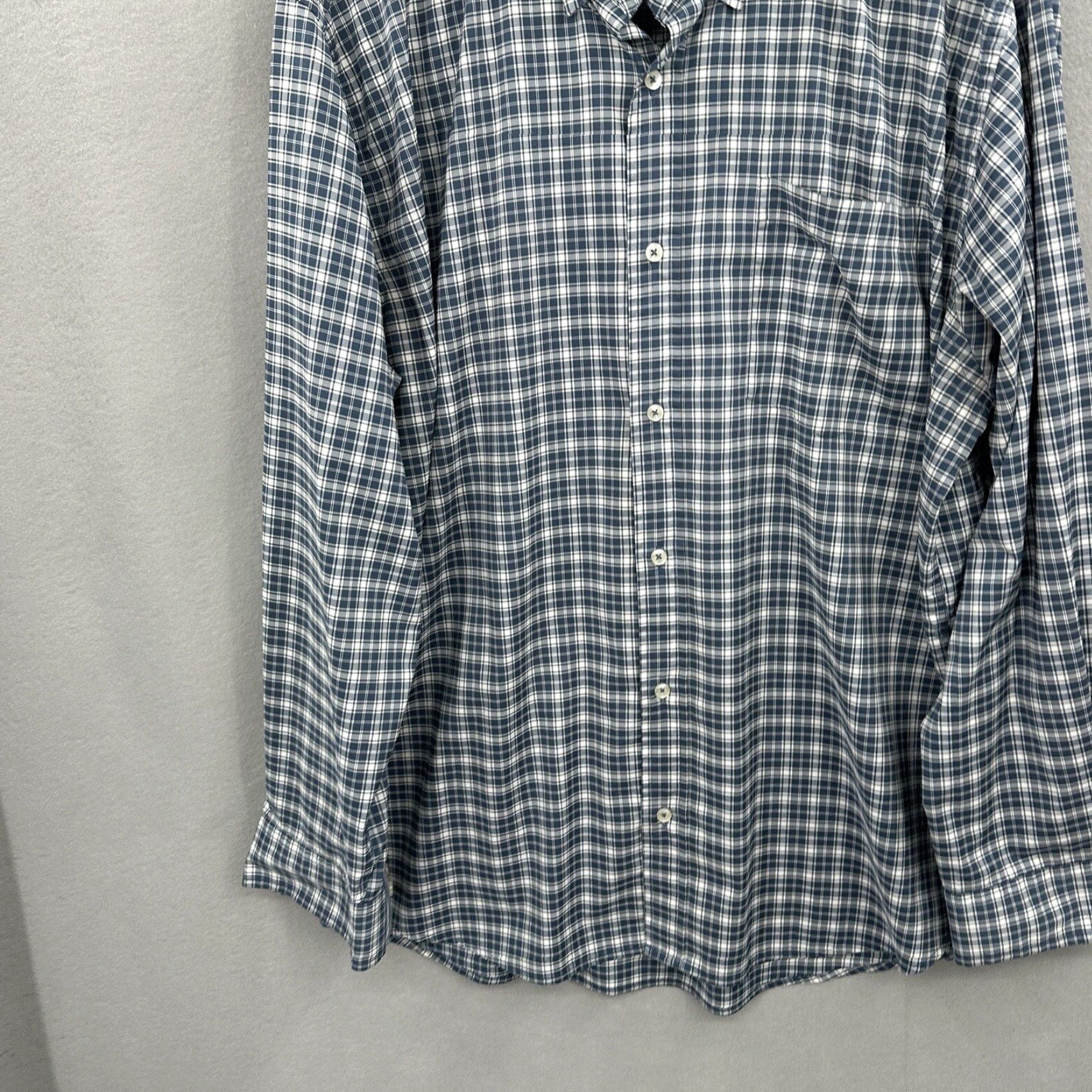 Vintage Turtleson Shirt Mens XL Button-Up Plaid Cotton Casual Collar-Front Blue Modern 90s? Size US XL / EU 56 / 4 - 2 Thumbnail