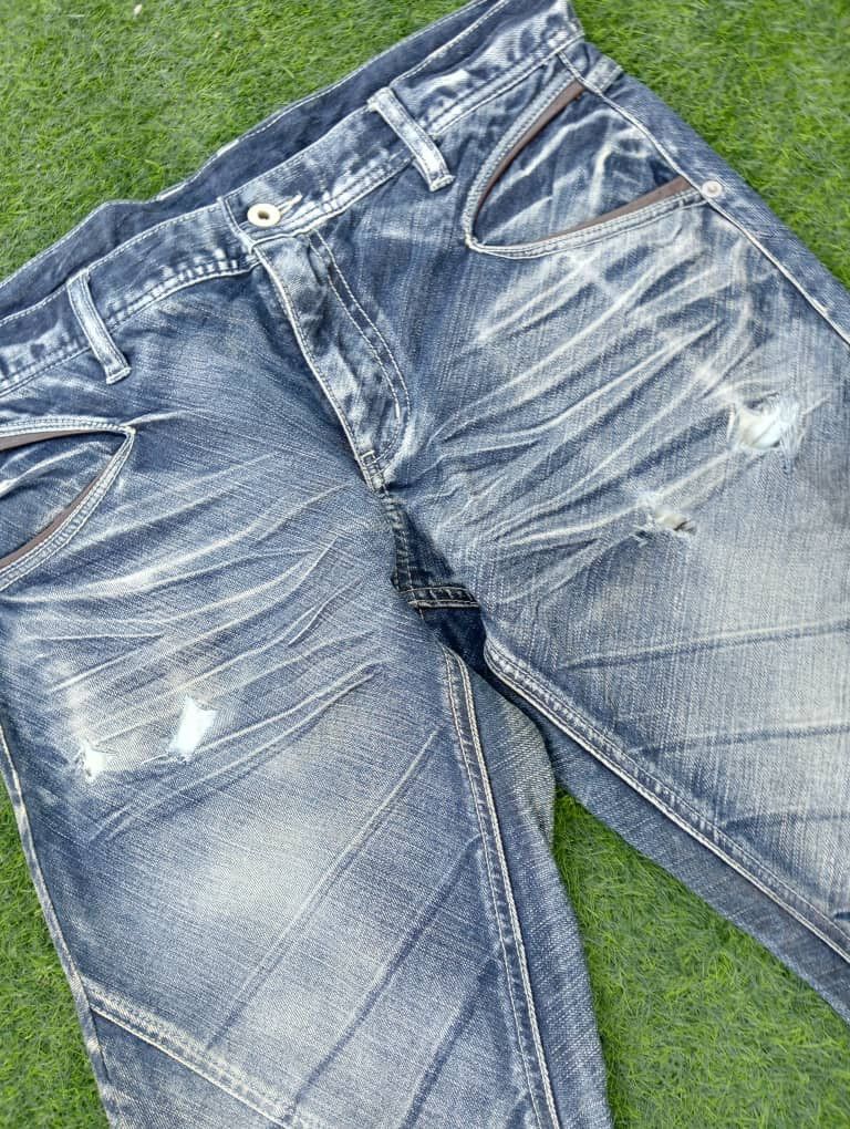 If Six Was Nine × Michel Klein DISTRESSED MICHEL KLEIN HOMME PARIS JEANS Size US 33 - 3 Thumbnail