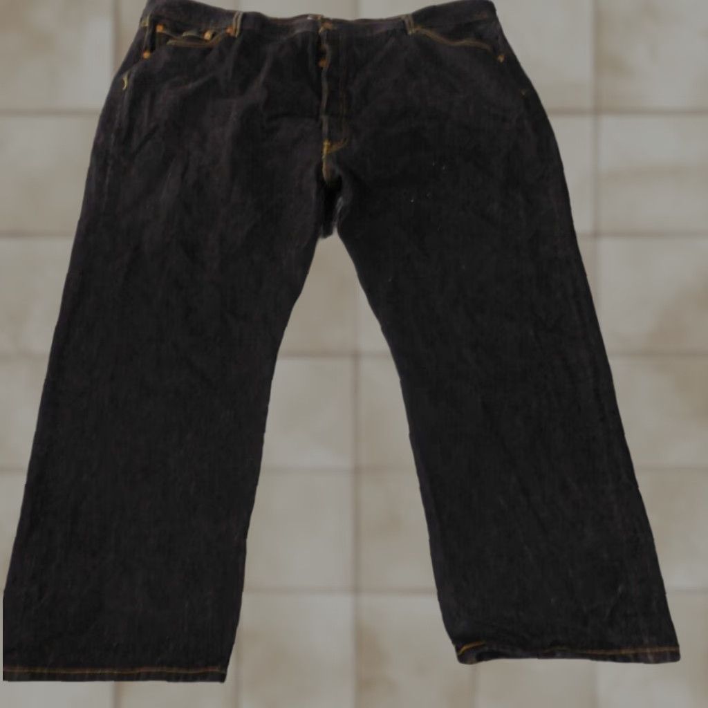 Levi's Levi's 501 Jeans Mens 46x28 Black Straight Button Fly Classic Denim Retro 90s Jeans Mens Regular Size US 30 / EU 46 - 1 Thumbnail