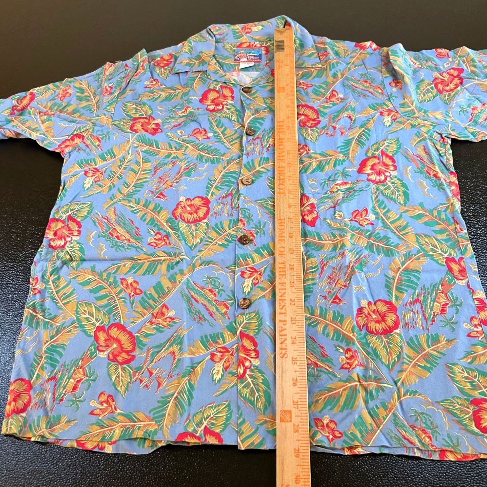 Reyn Spooner Reyn Spooner Joe Kealoha's Hawaiian Shirt Button Up Floral Blue Red Mens Large Size US L / EU 52-54 / 3 - 7 Thumbnail