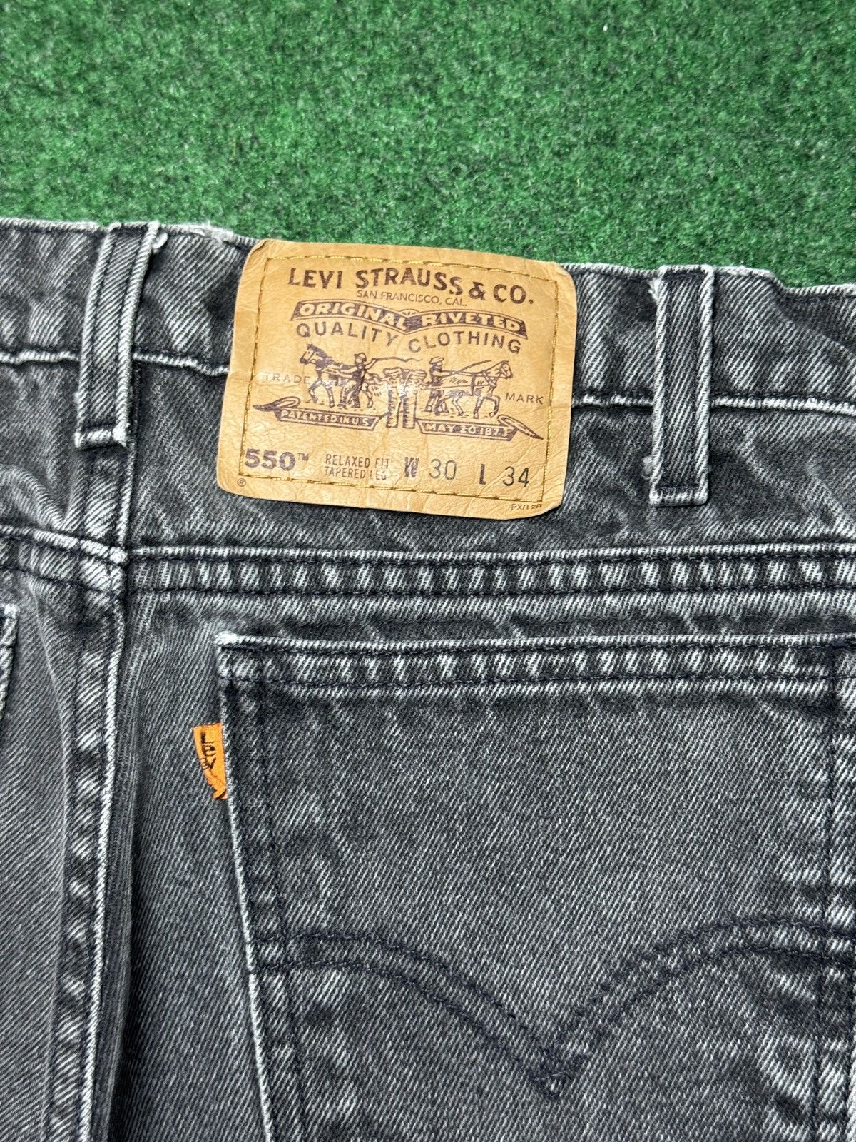 Levi's Vintage Clothing Vtg 90s Levi’s 517 Cutoff Black Jorts Grunge Denim Shorts Size US 29 - 2 Thumbnail