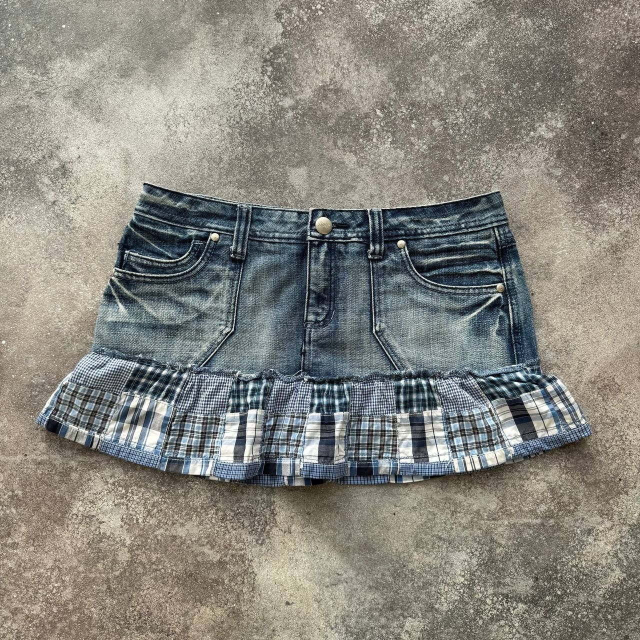 Hysteric Glamour Y2K Super Sexy Cute Pleated Denim Mini Skirt Size 31" - 1 Thumbnail
