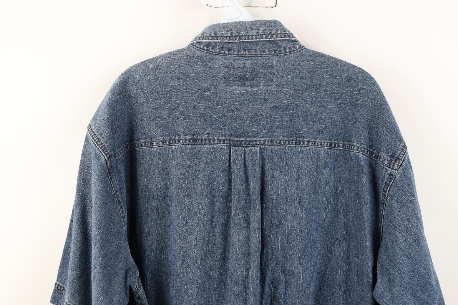 Harley Davidson Vintage 90s Harley Davidson Denim Jean Button Shirt Blue Size US XL / EU 56 / 4 - 12 Thumbnail